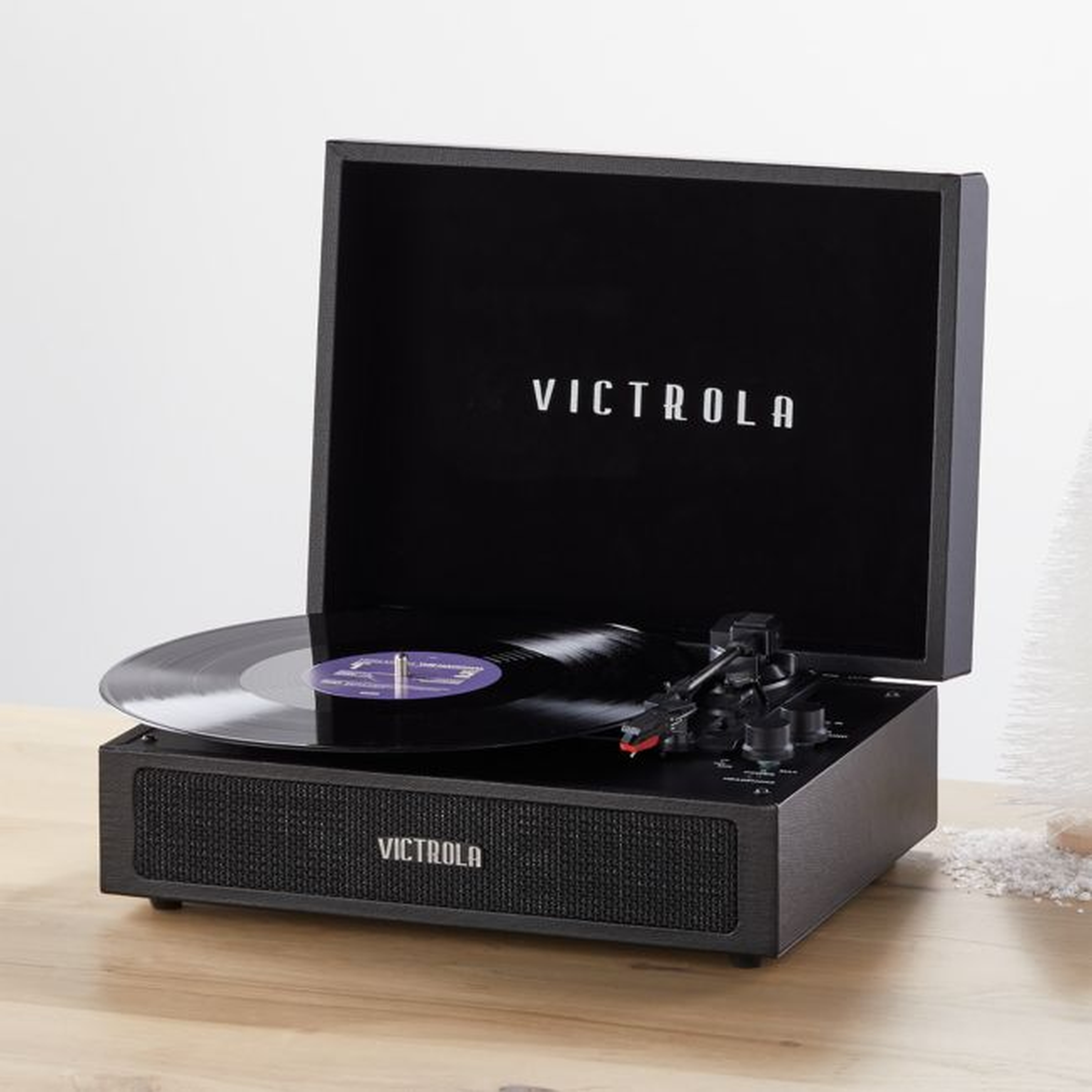 Parker Black Record Player - Crate and Barrel