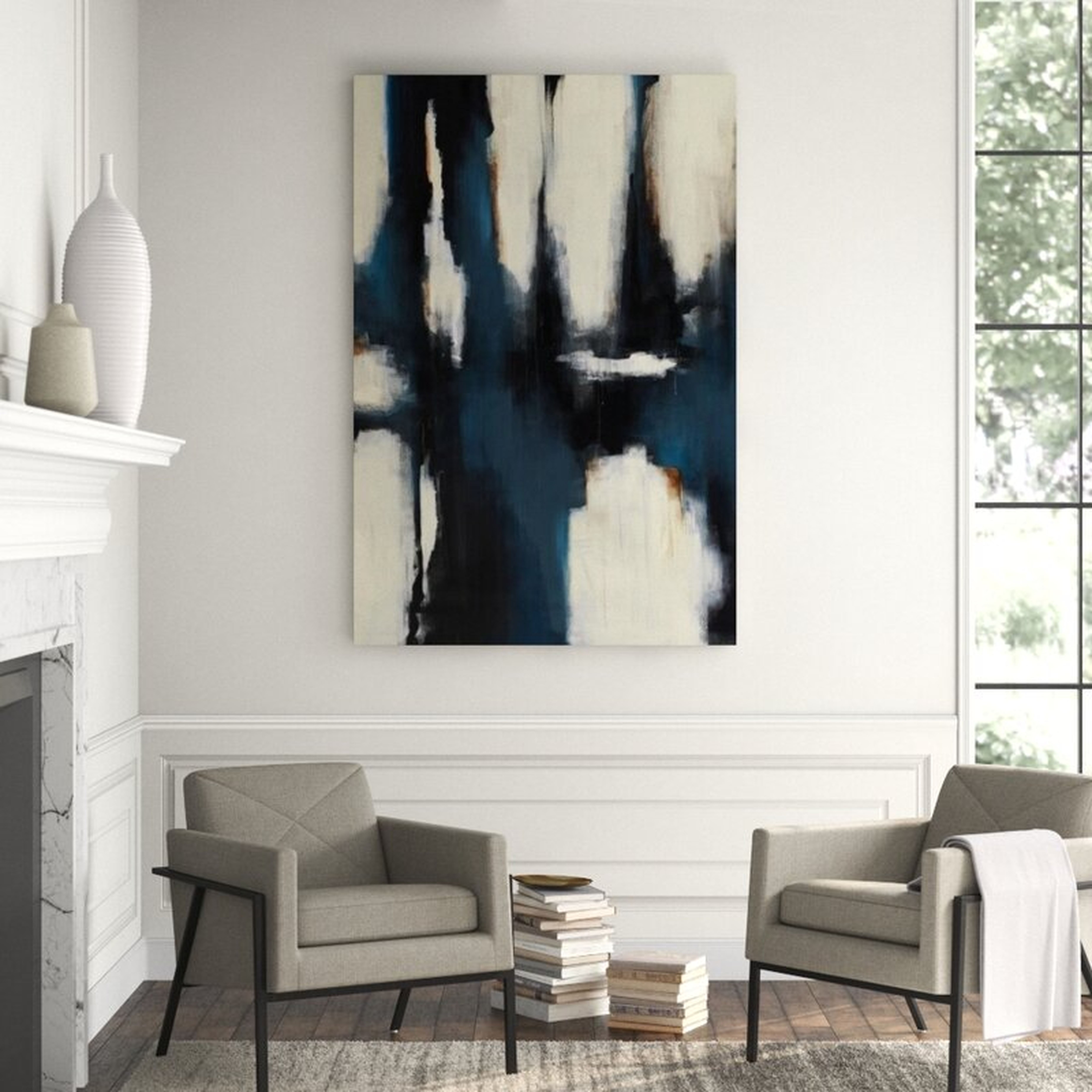 Chelsea Art Studio Blue Curtain by Keegan Stewart - Painting - Perigold