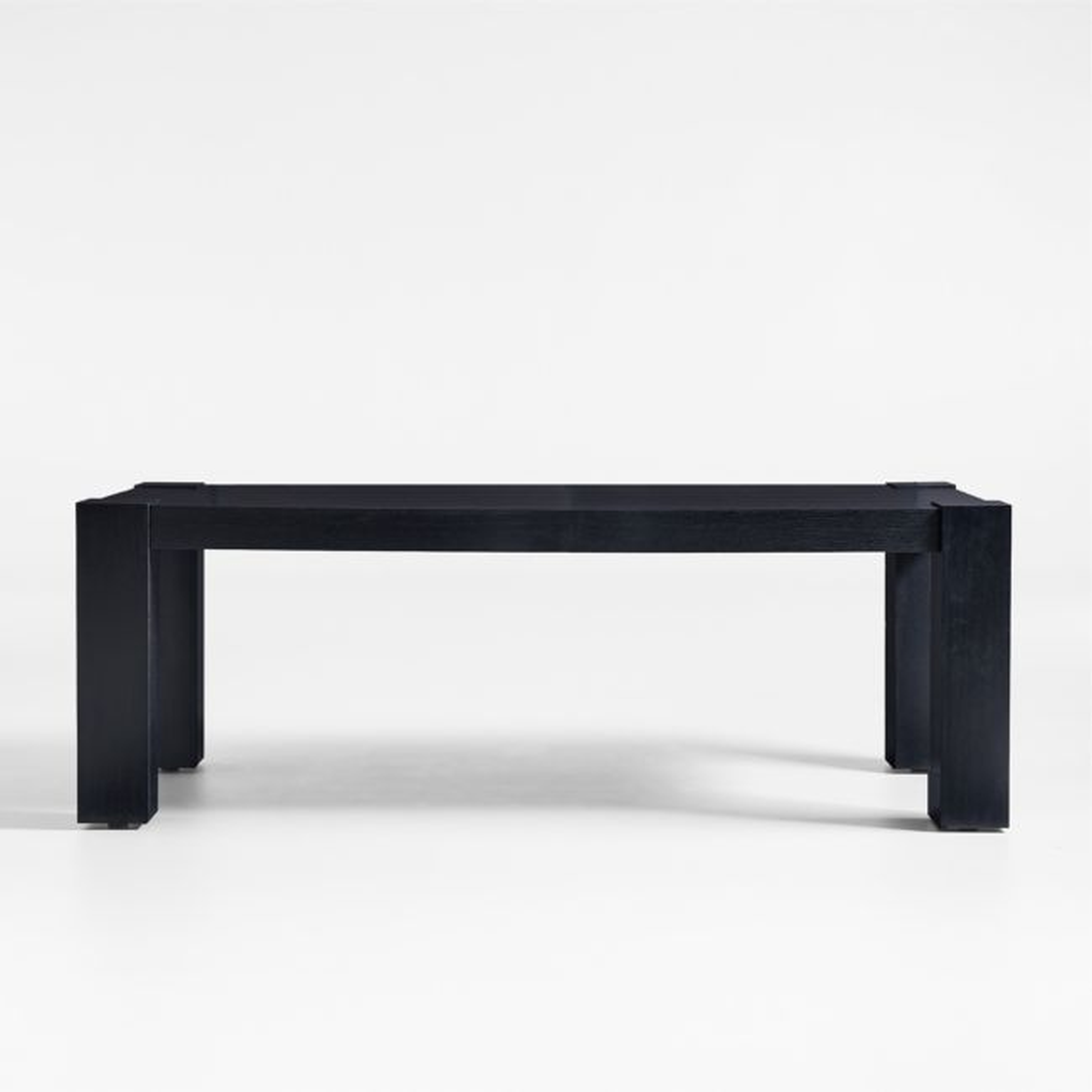 Sobro 86" Black Wood Dining Table - Crate and Barrel