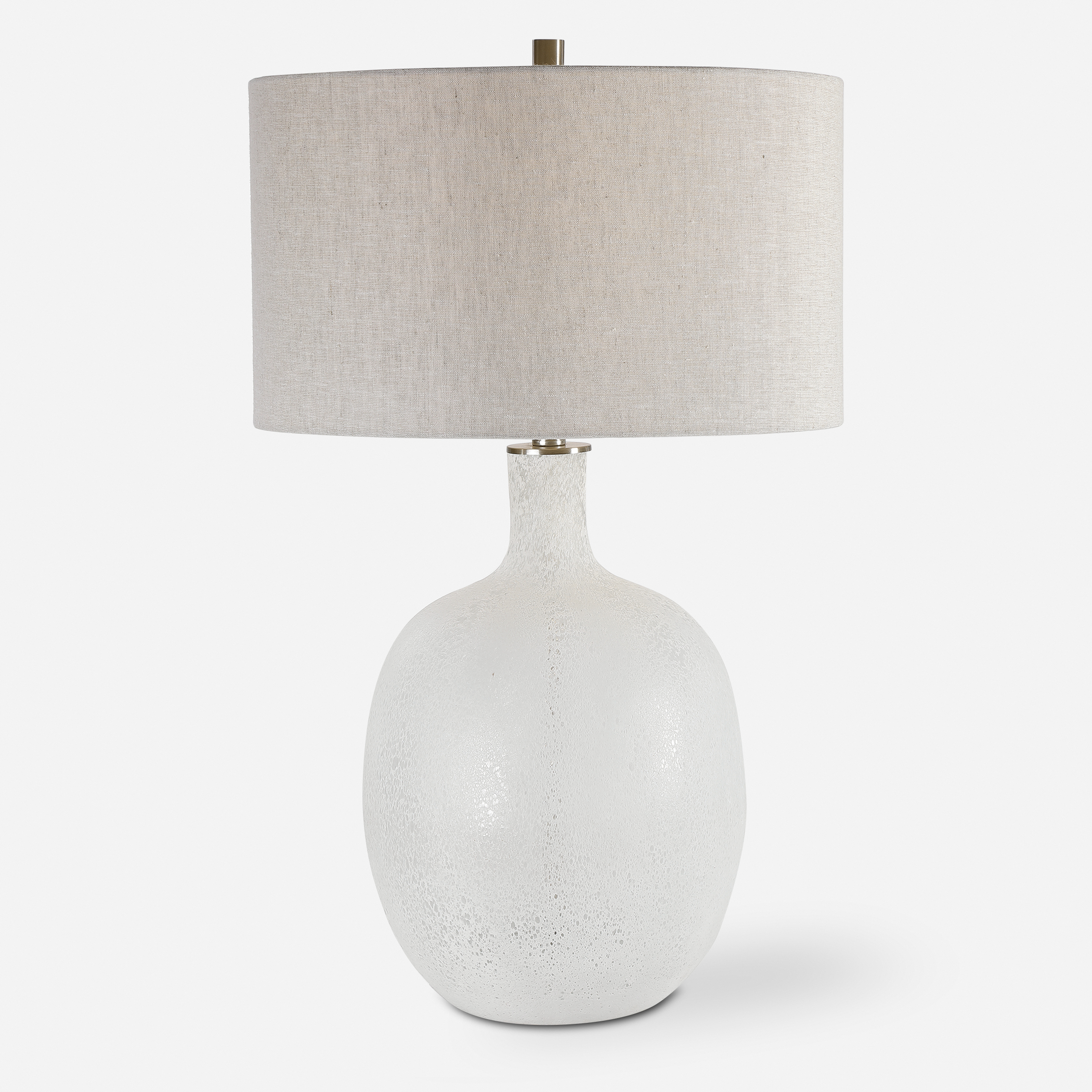 Whiteout Mottled Glass Table Lamp - Uttermost