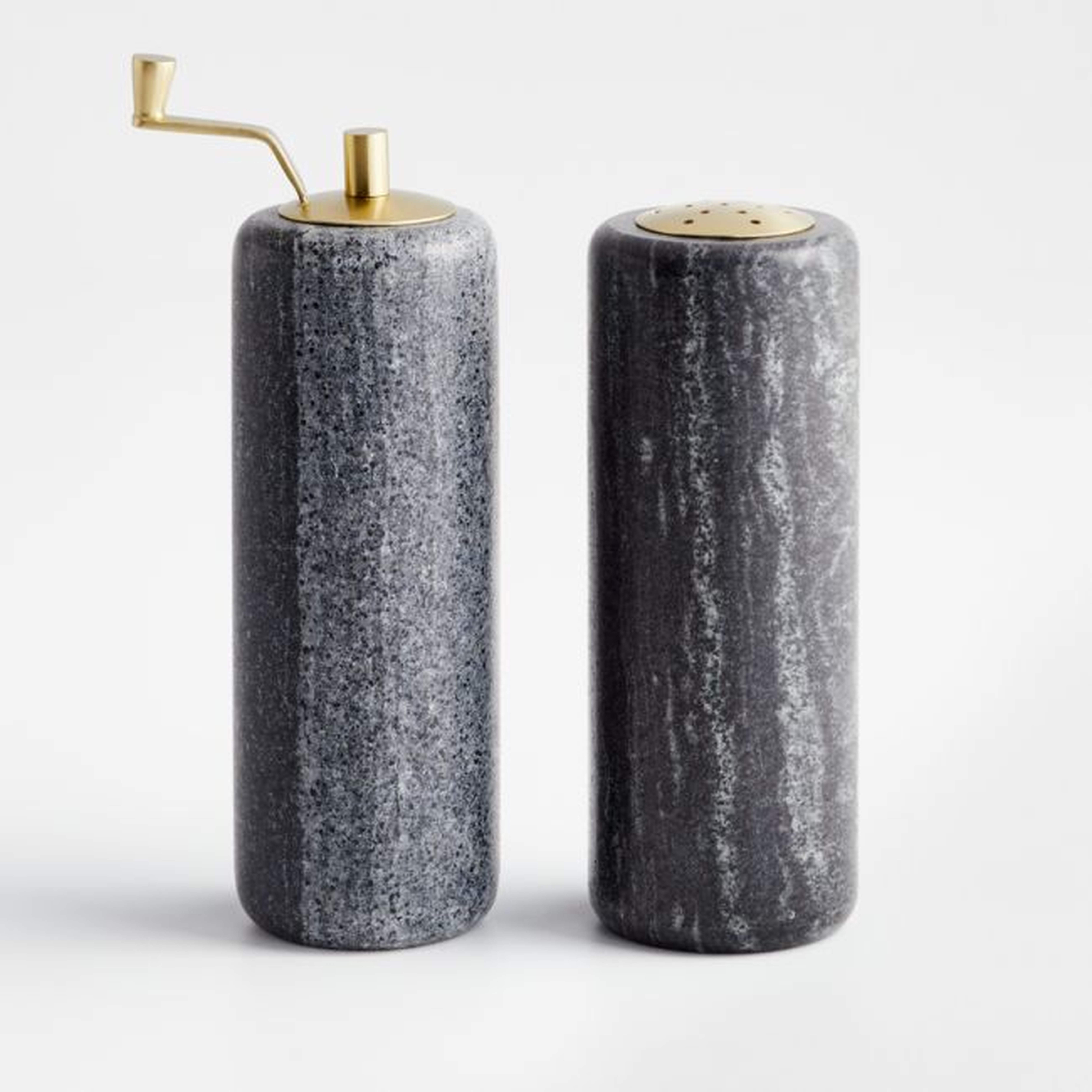 Hayes Marble Salt and Pepper Set - Crate and Barrel