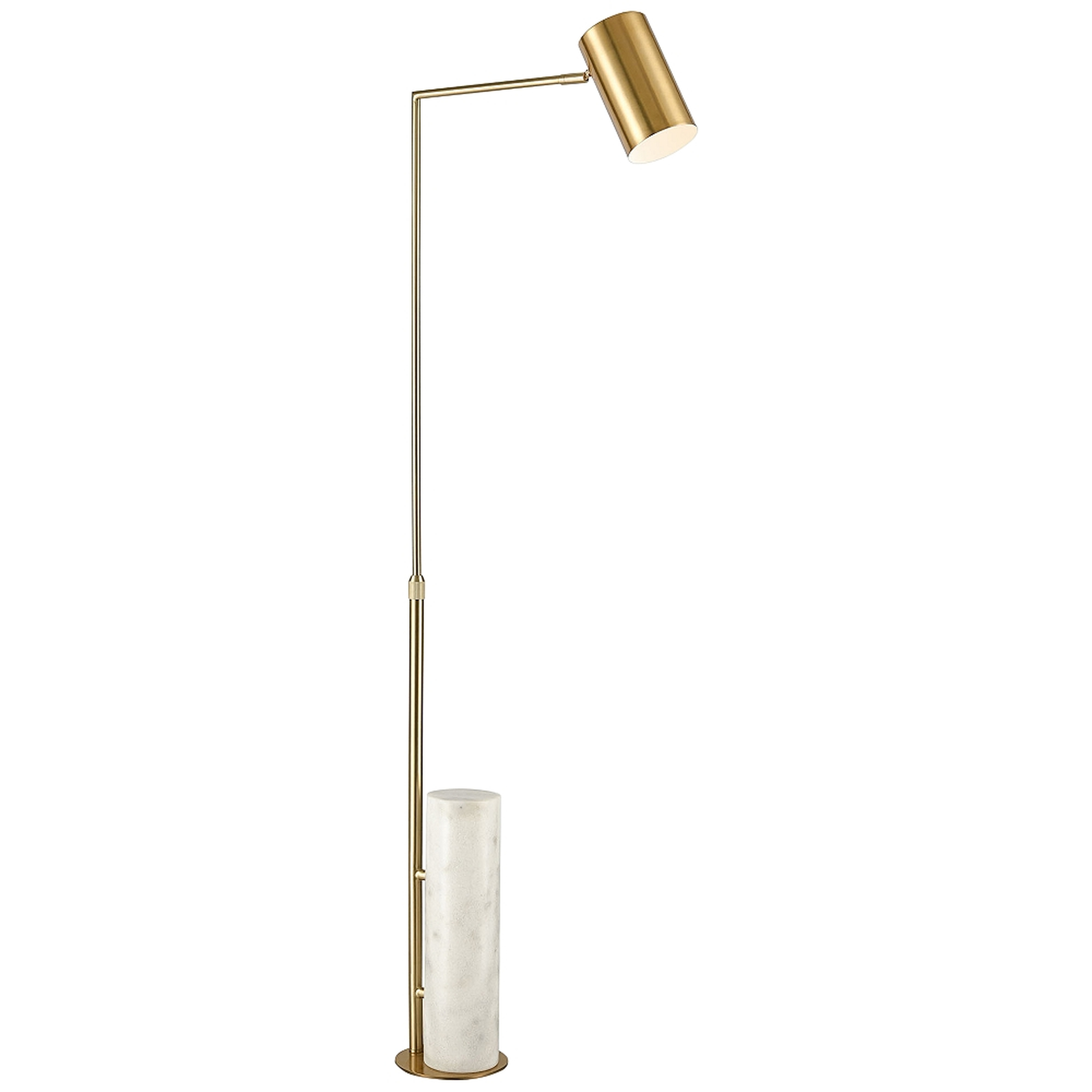 Dimond Dien Honey Brass Metal Adjustable LED Arc Floor Lamp - Style # 544R0 - Lamps Plus