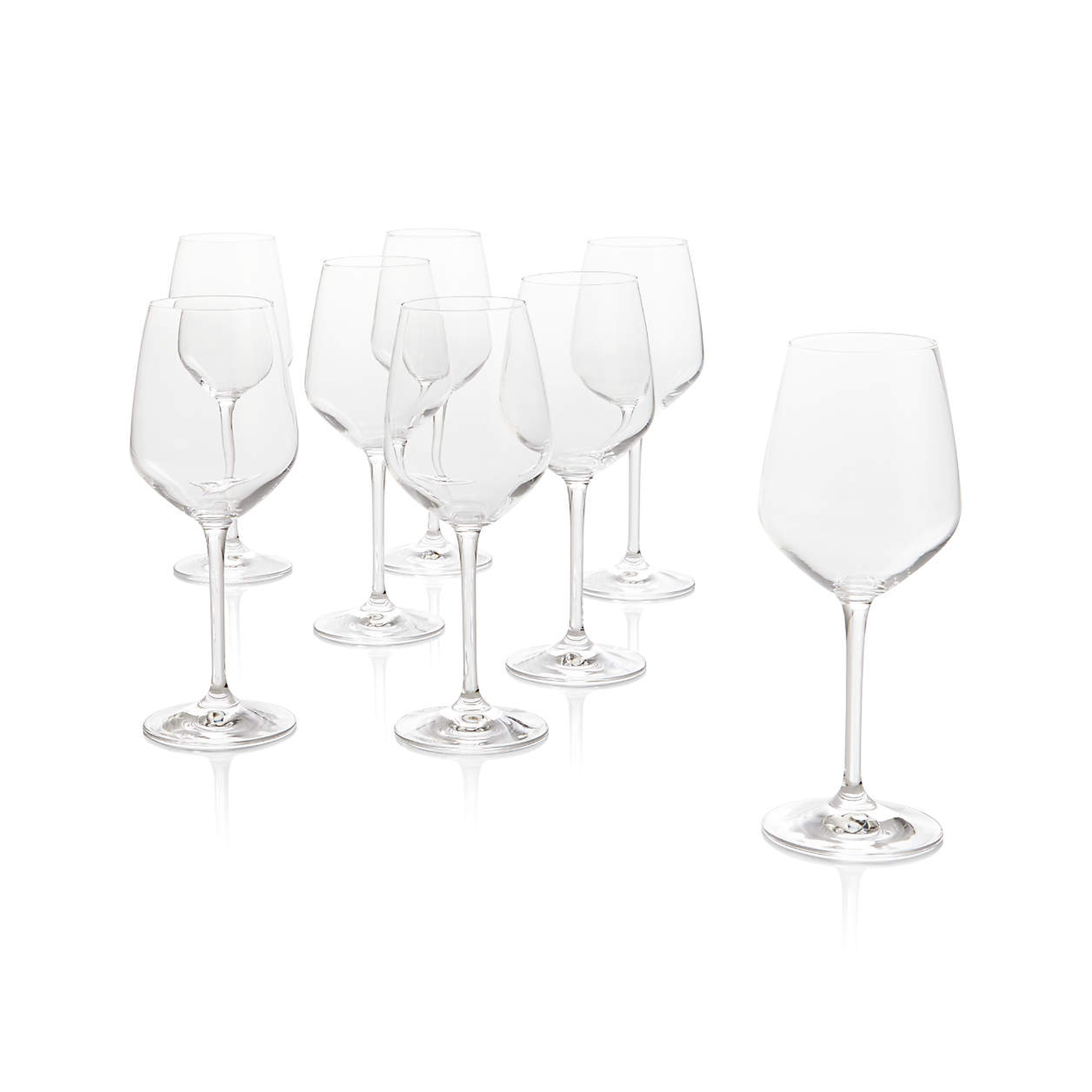 Nattie White Wine Glasses, Set of 8 - Crate and Barrel