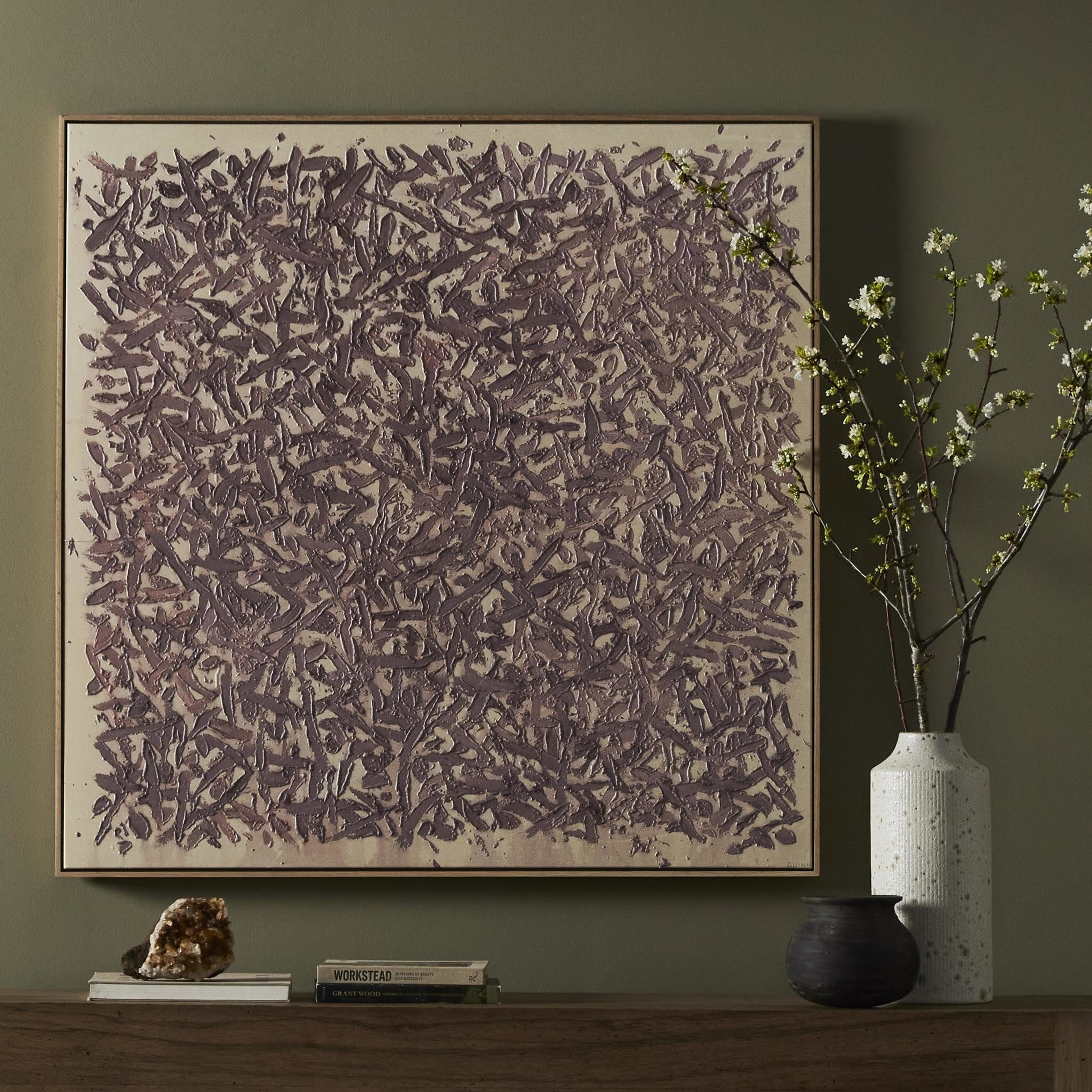 They Cling To The Rock No.6 by Tyler Guinn - Vertical Grain White Oak Floater - Four Hands