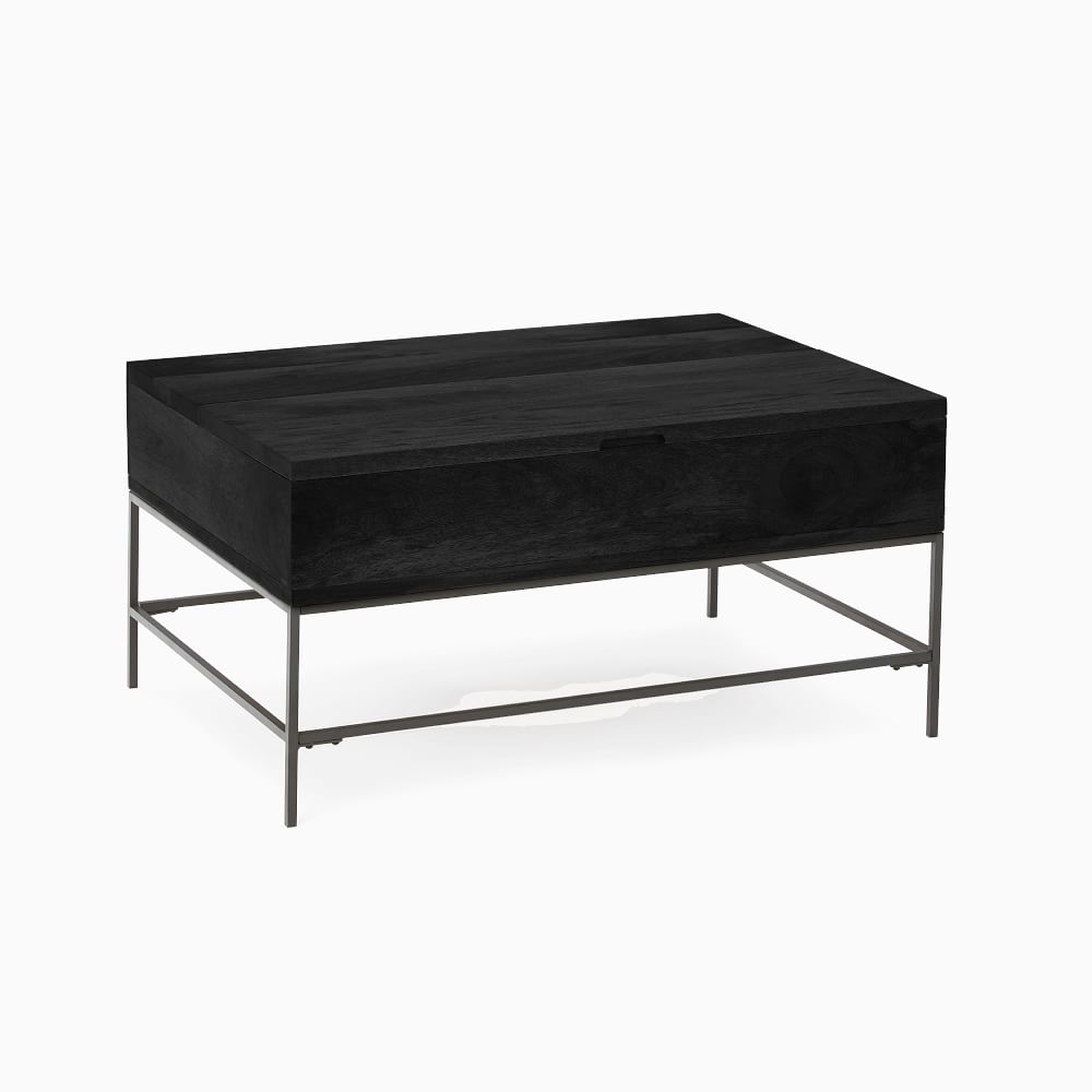 Industrial Storage Collection Black Industrial Storage Coffee Table 36 Inch - West Elm