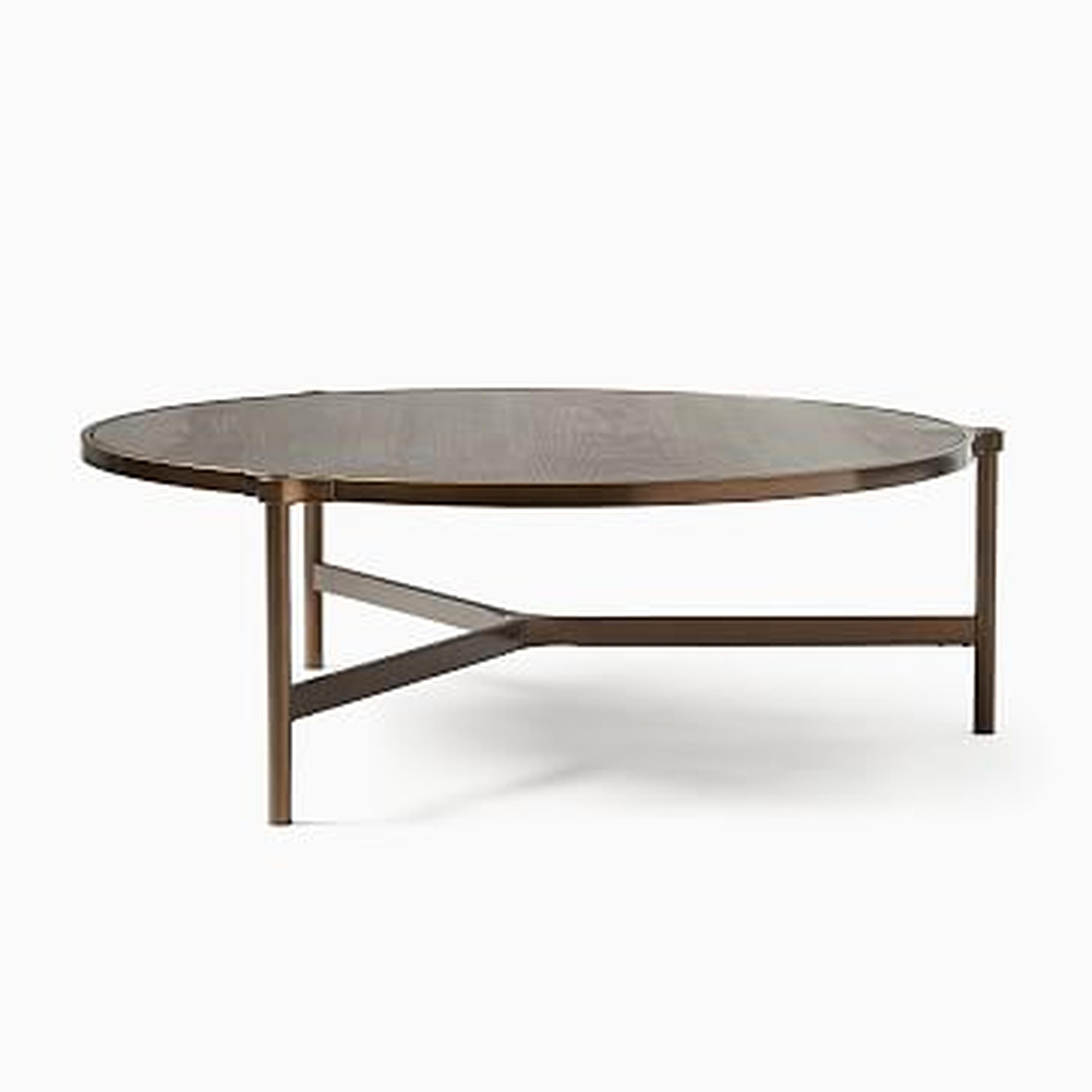 (DISCONTINUED) Mateo Collection Cerused Black Oil Rubbed Bronze 40 Inch Coffee Table - West Elm