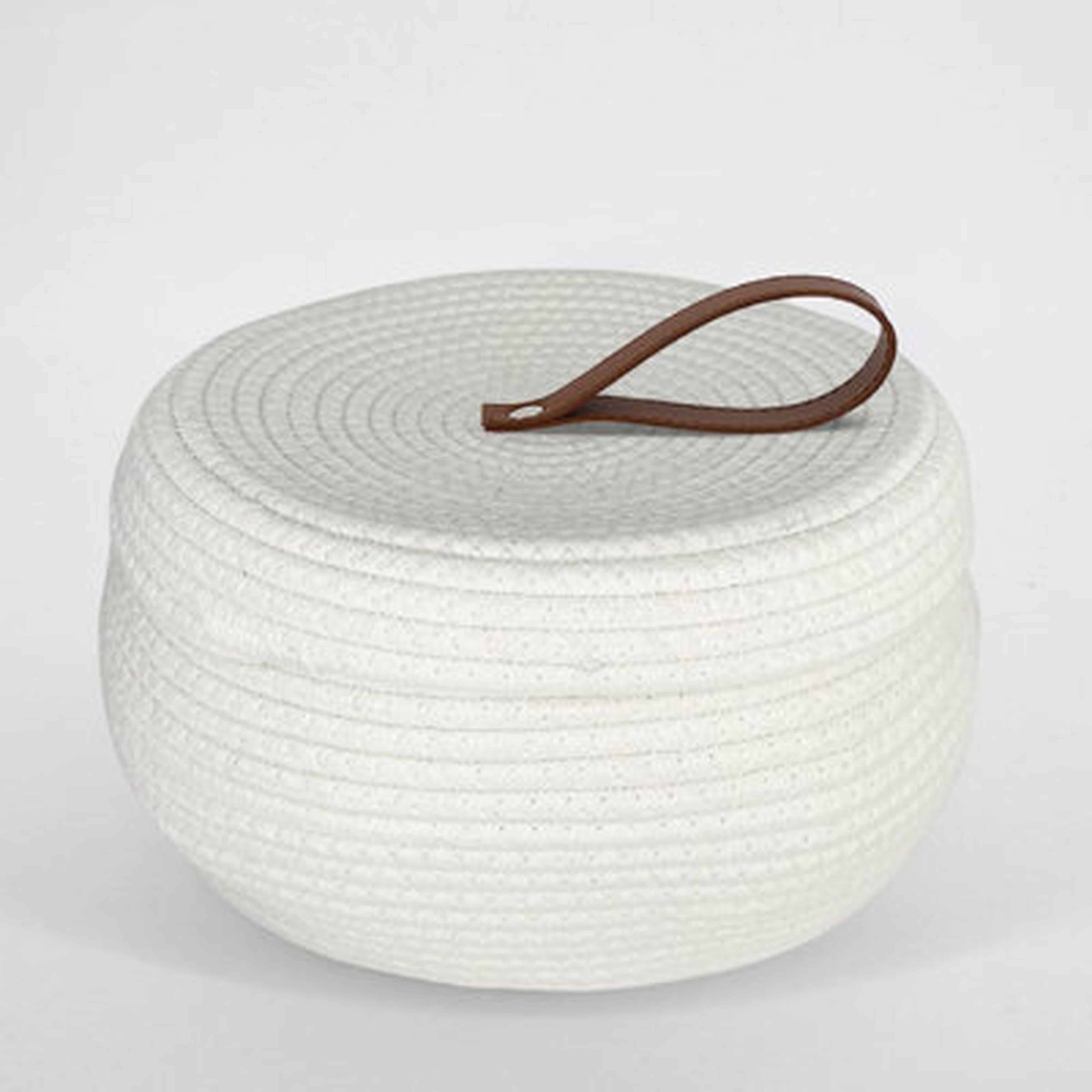 Decorative Storage Basket With Lid - Cotton Rope Basket- Round Decorative Storage Bin-Woven Containers - Small Basket With Lid -Round Organizer Basket - Wayfair