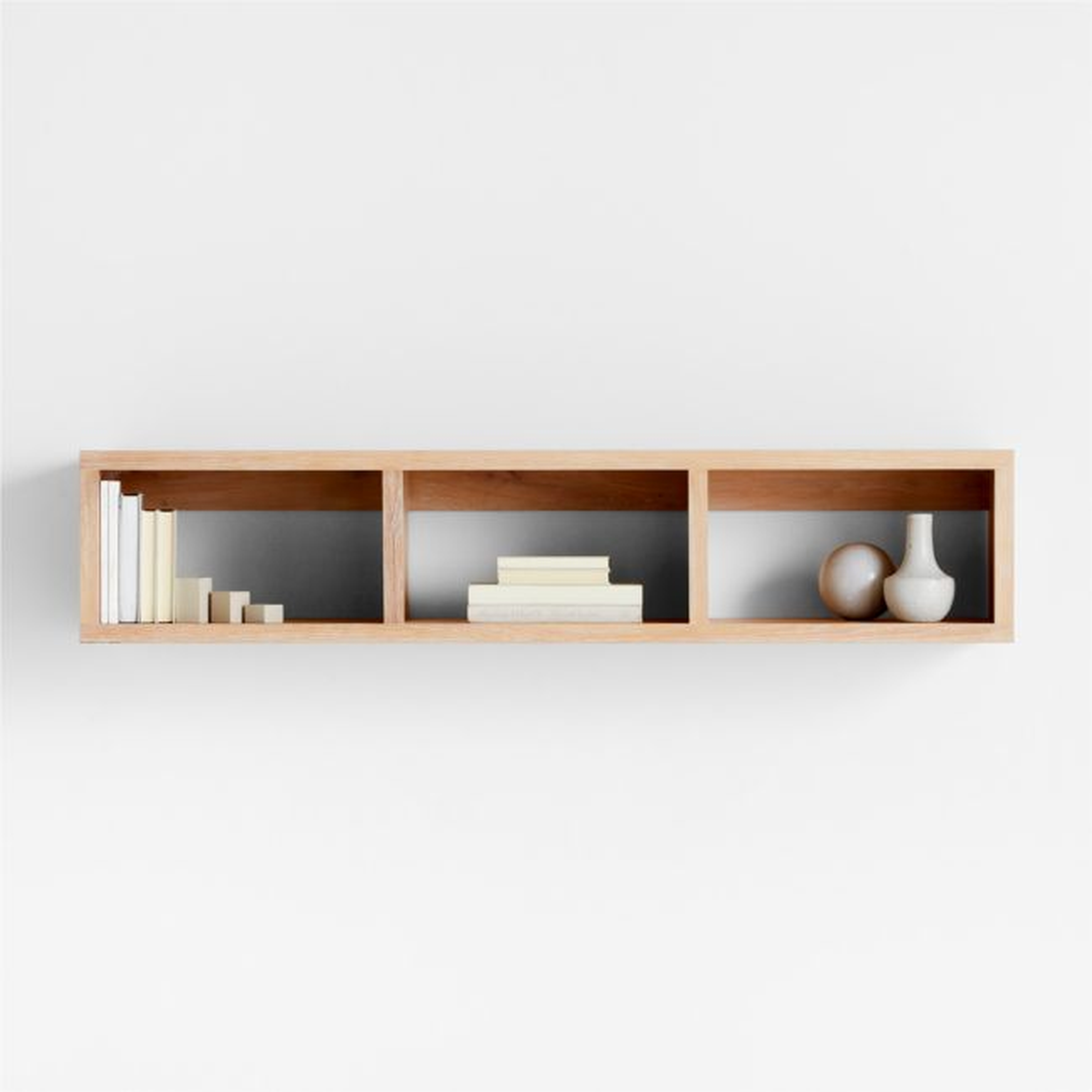 Terra Natural White Oak Wood Wall-Mounted Storage - Crate and Barrel