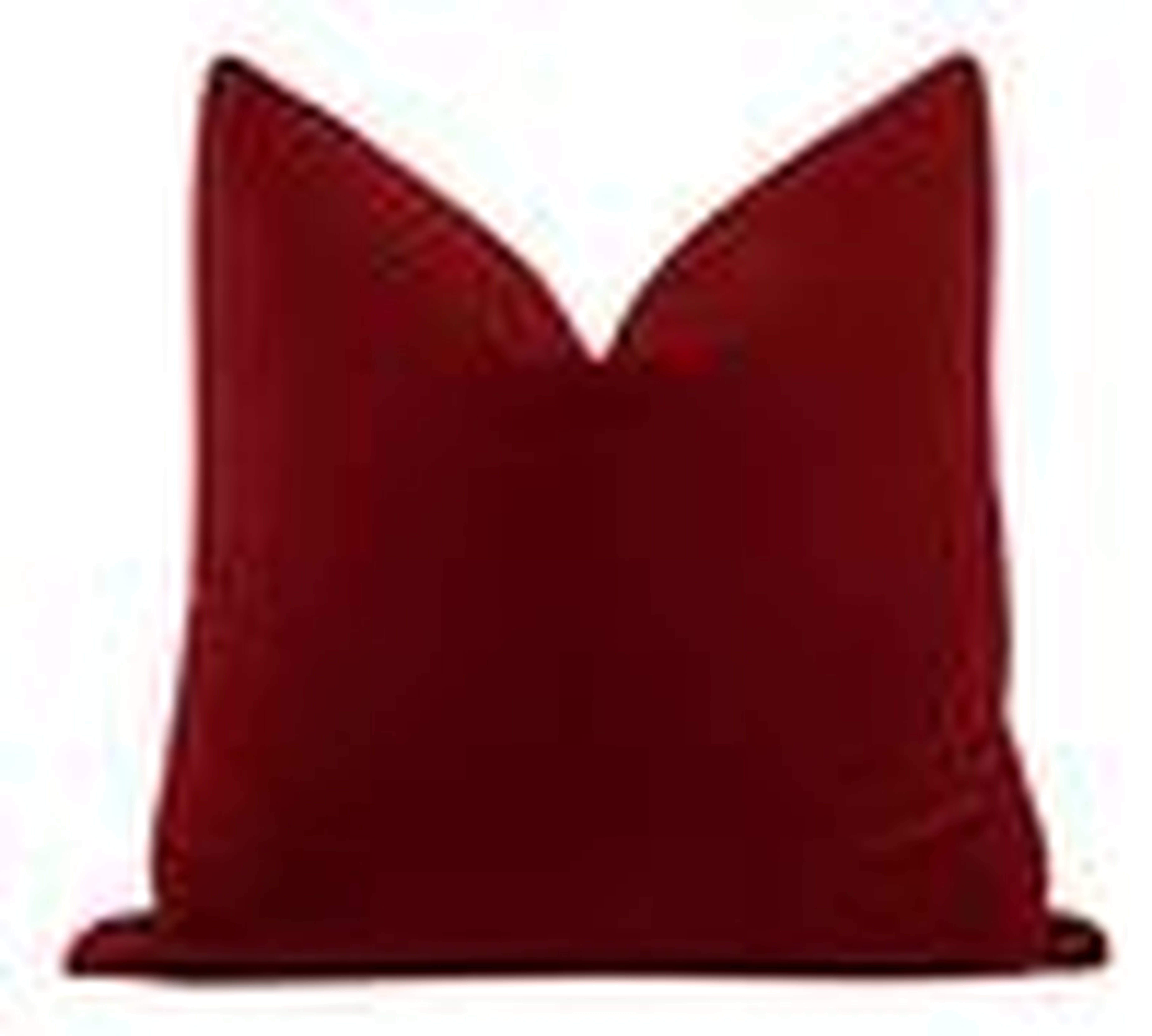 Studio Velvet Pillow Cover, Crimson, 18" x 18" - Little Design Company