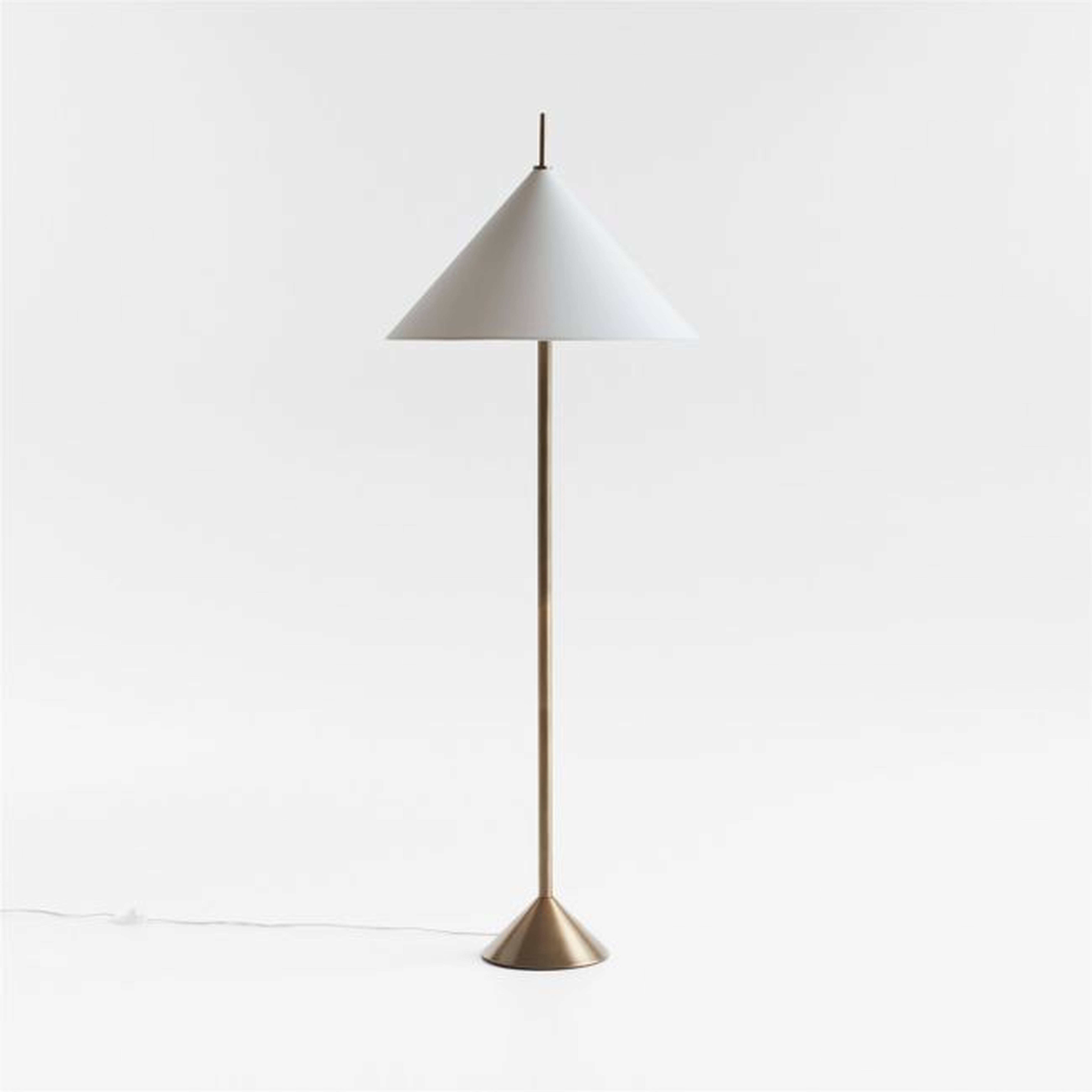 Seymour Telescoping Brass Metal Floor Lamp 58.5" - Crate and Barrel