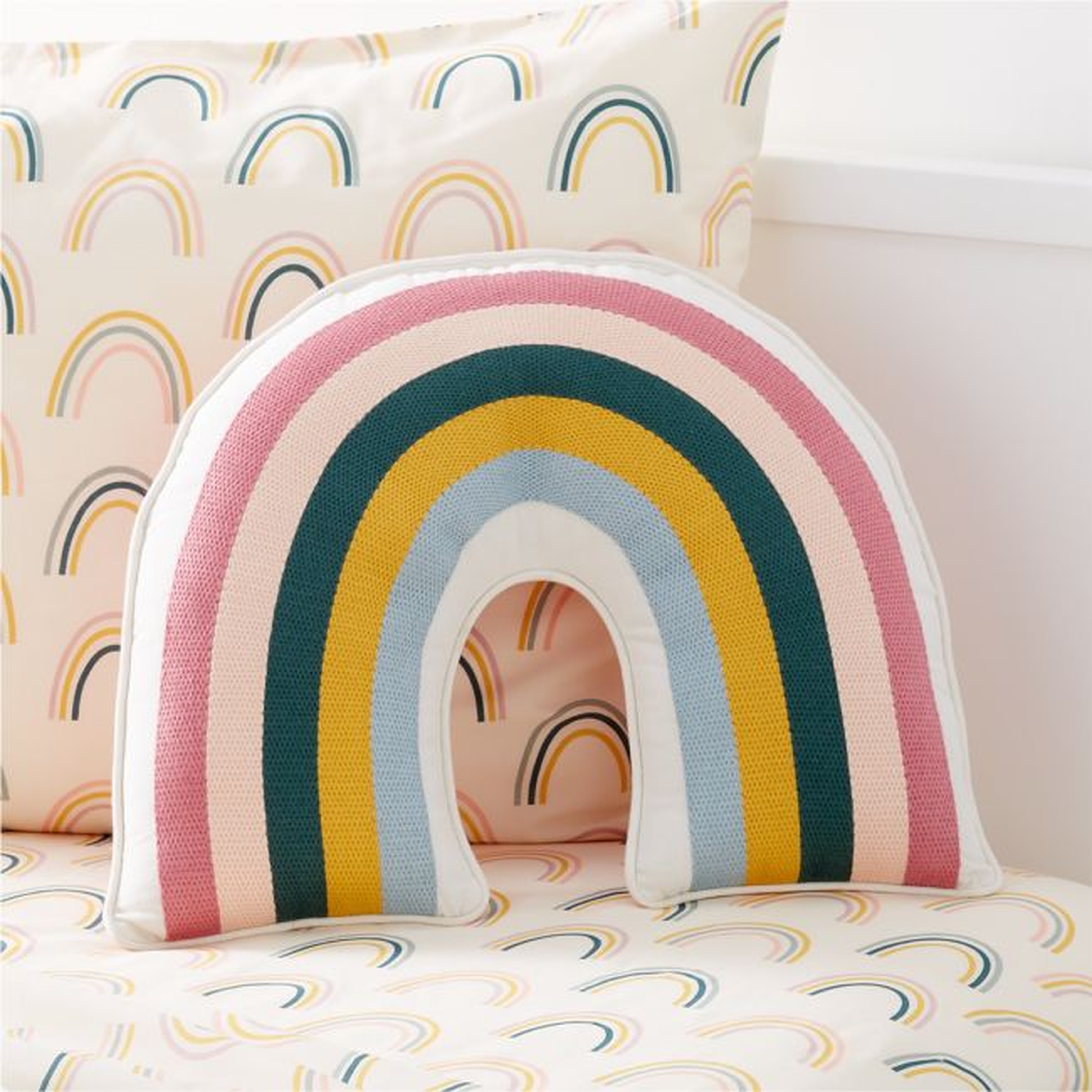 Modern Rainbow Kids Throw Pillow - Crate and Barrel