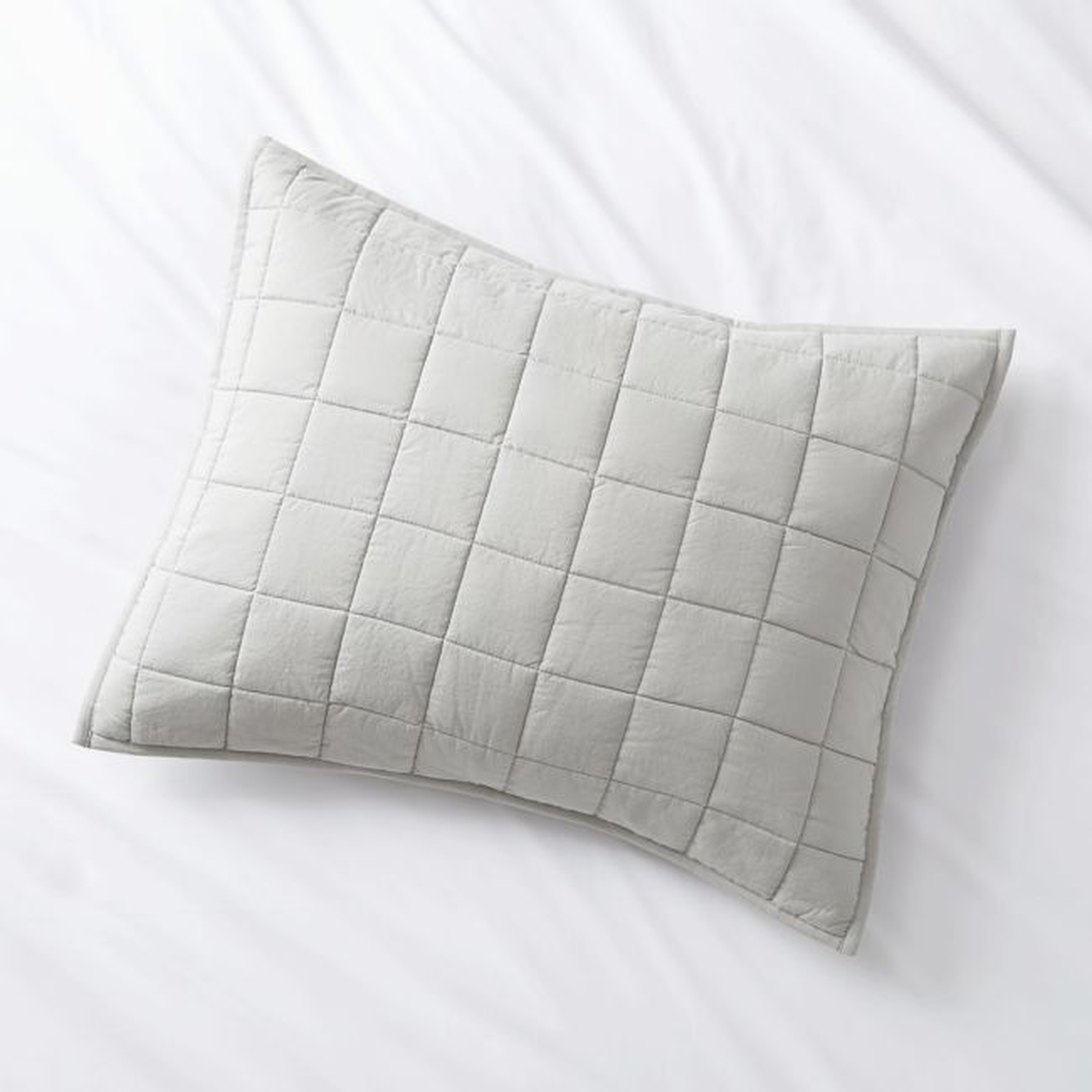 Mellow Sterling Standard Quilted Sham - Crate and Barrel