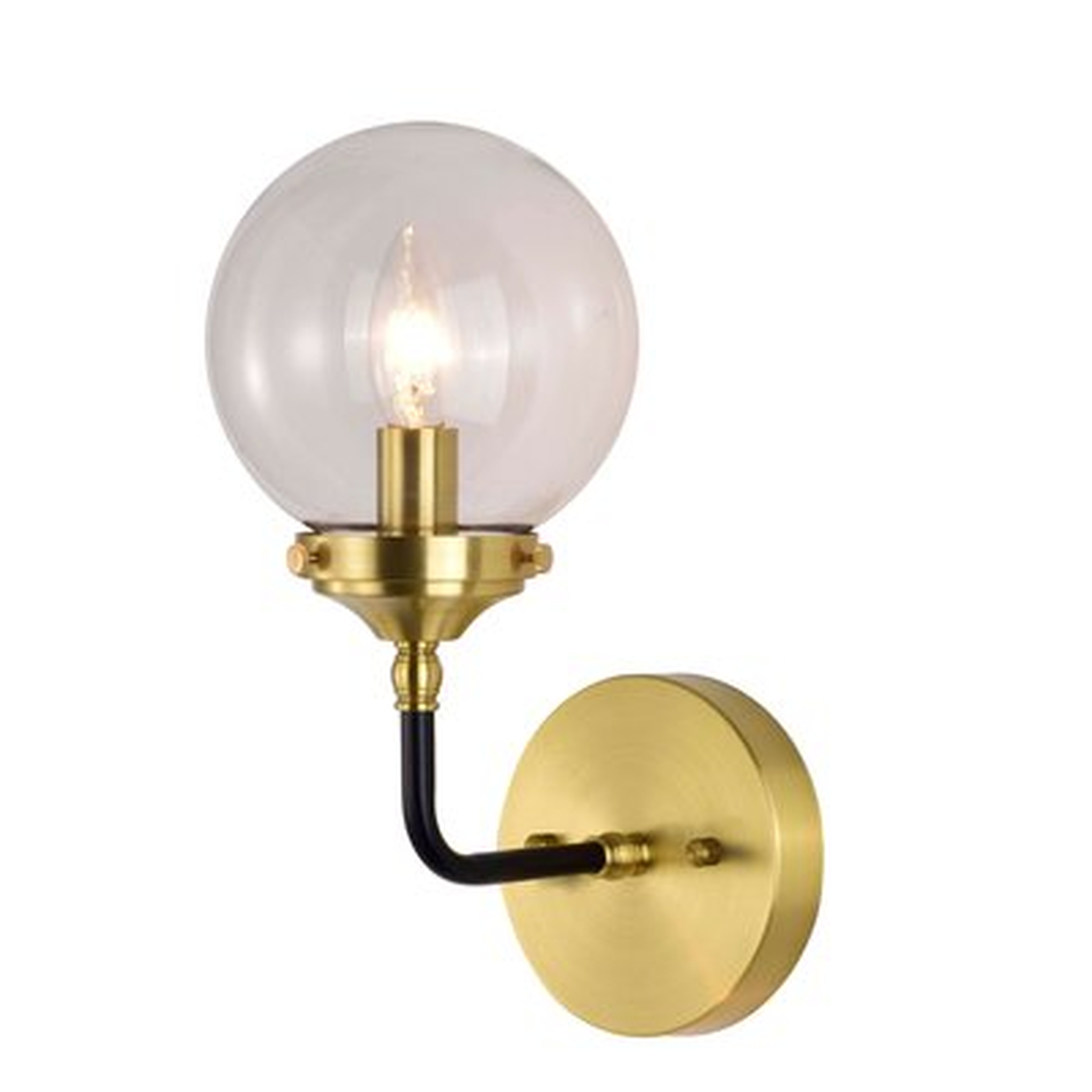 Mariam 1 - Light Dimmable Antique Gold Armed Sconce - Wayfair