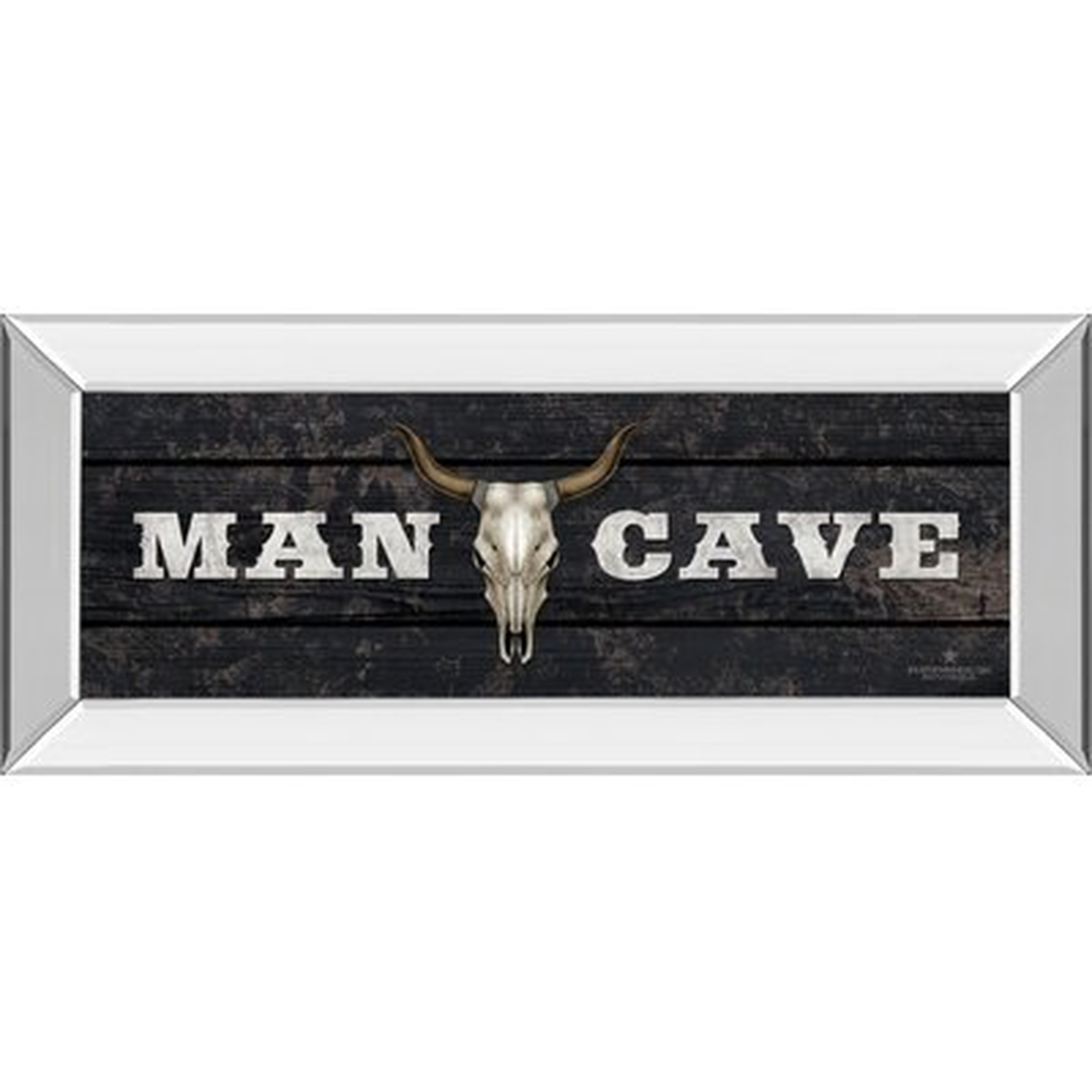 'Man Cave-Bull' by Redneck Riviera - Picture Frame Textual Art Print on Paper - Wayfair