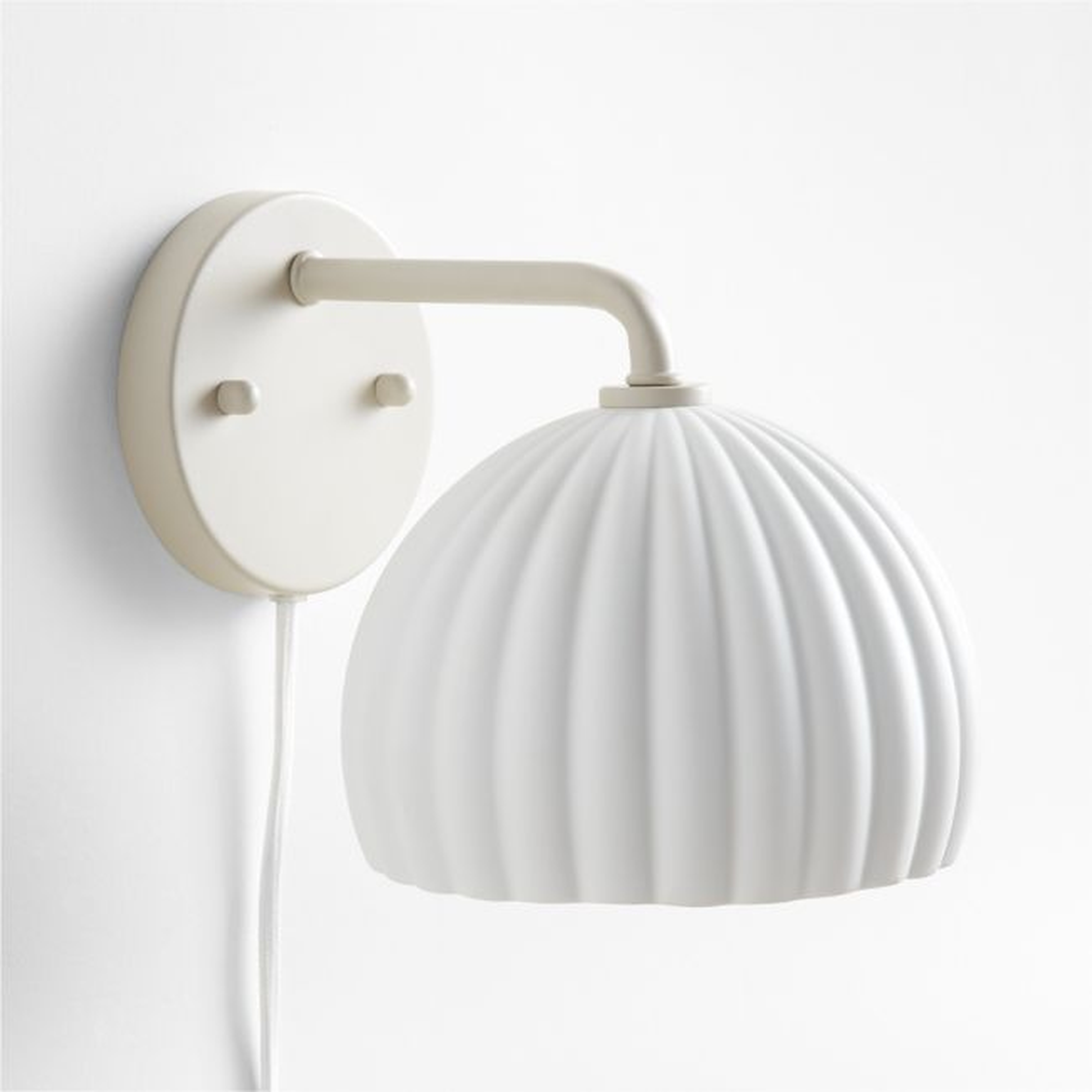 Bea White Ceramic Wall Sconce - Crate & Kids