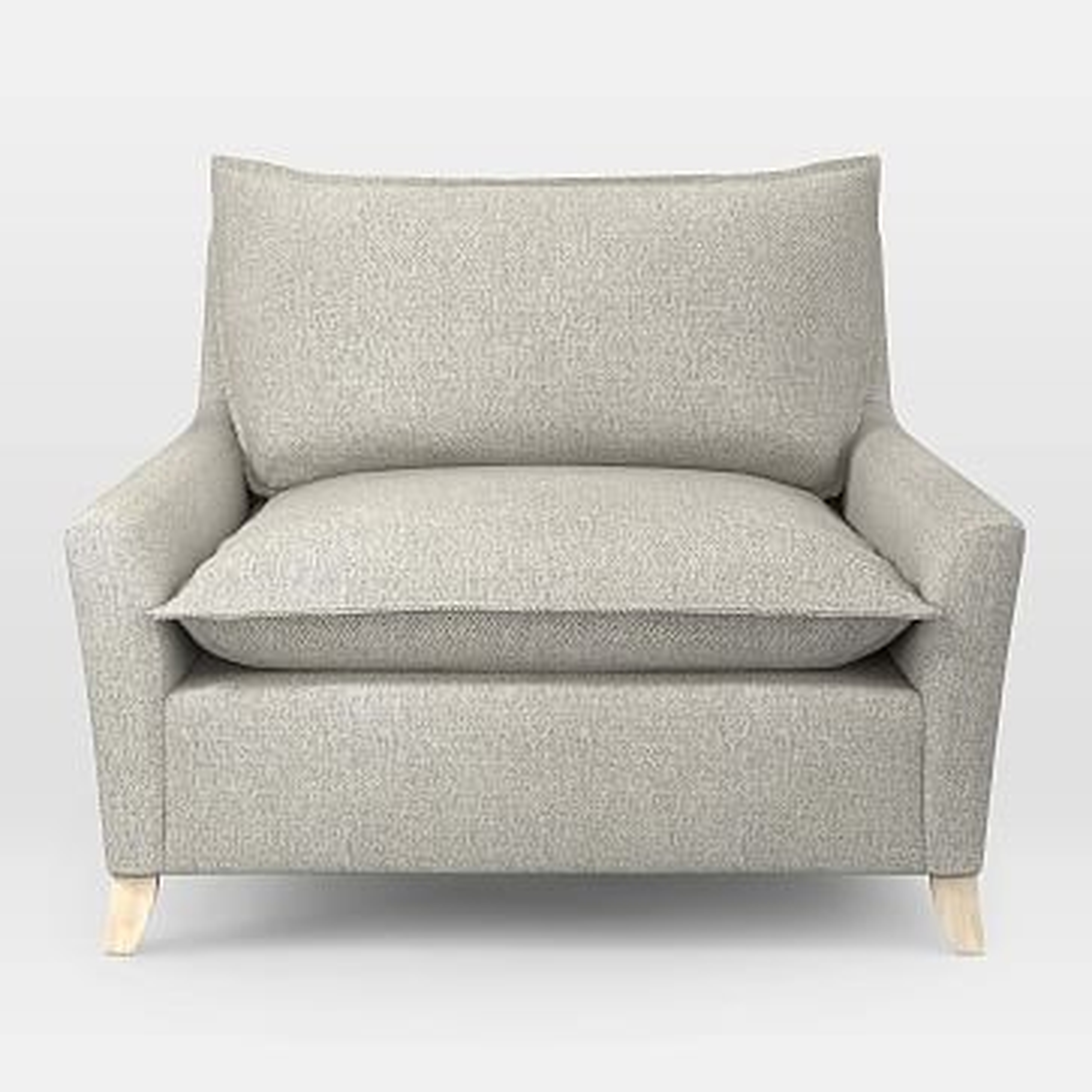 Bliss Chair and a Half, Down Blend, Twill, Dove, Ash - West Elm