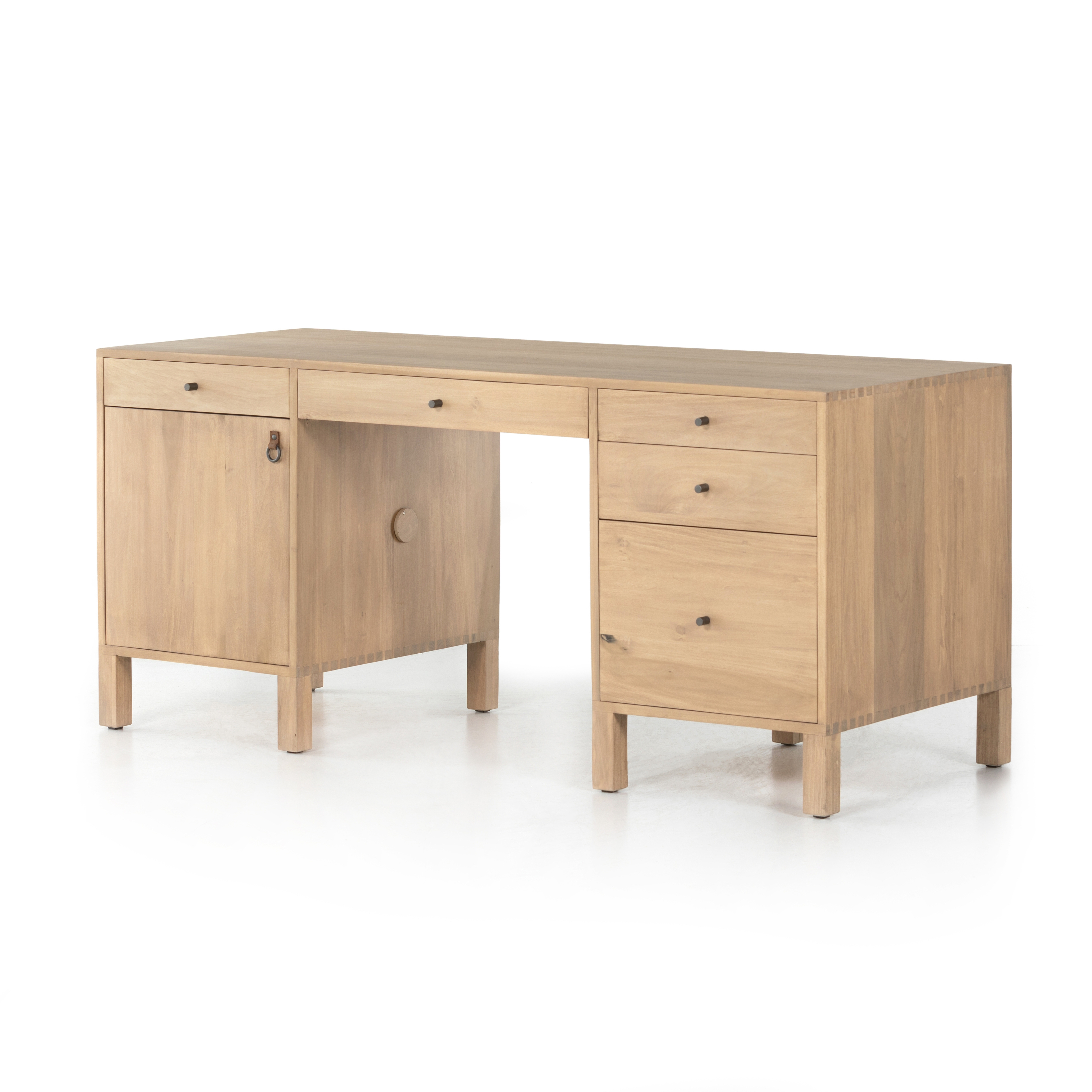 Isador Executive Desk-Dry Wash Poplar - Four Hands