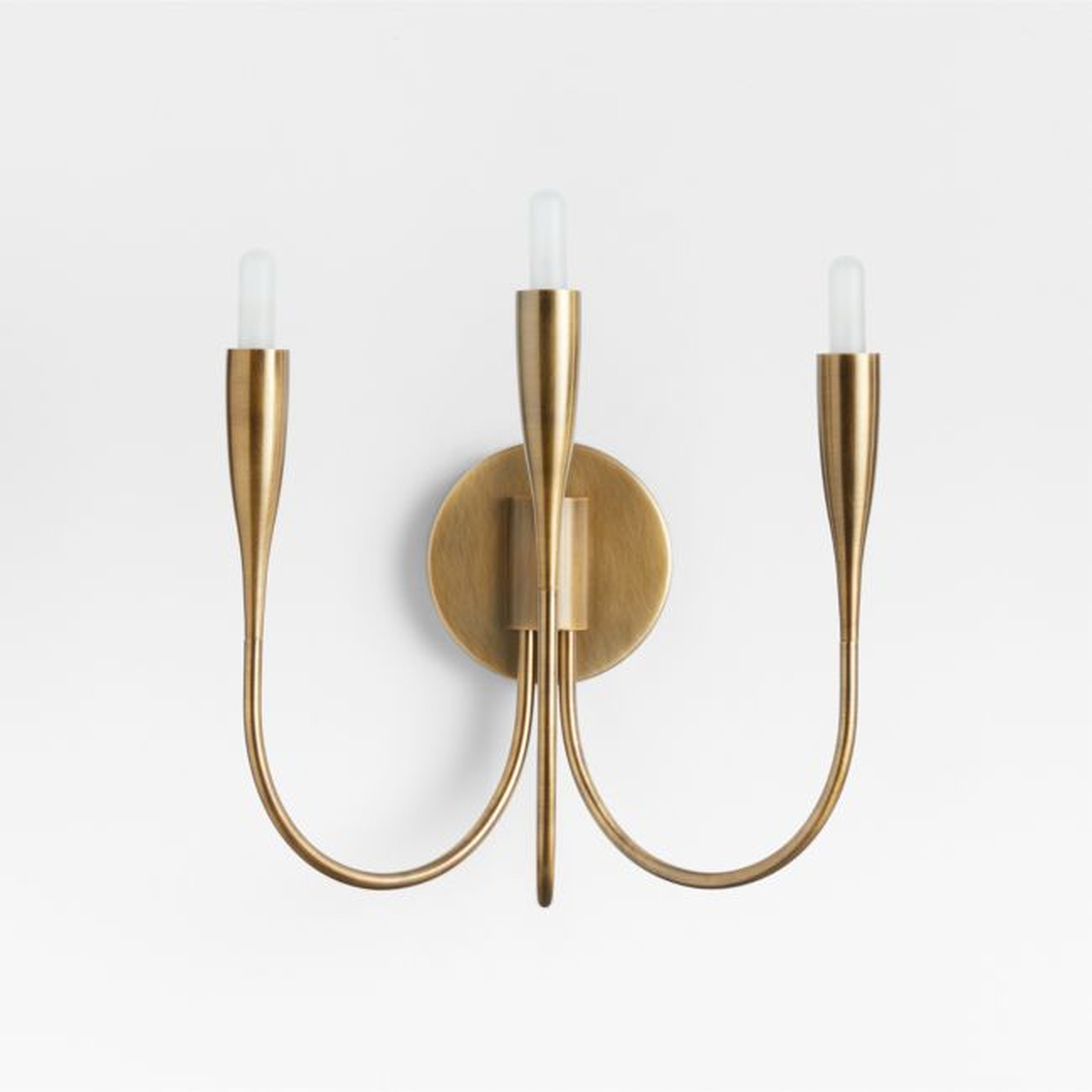 Iiona Brass Candelabra Wall Sconce Light - Crate and Barrel