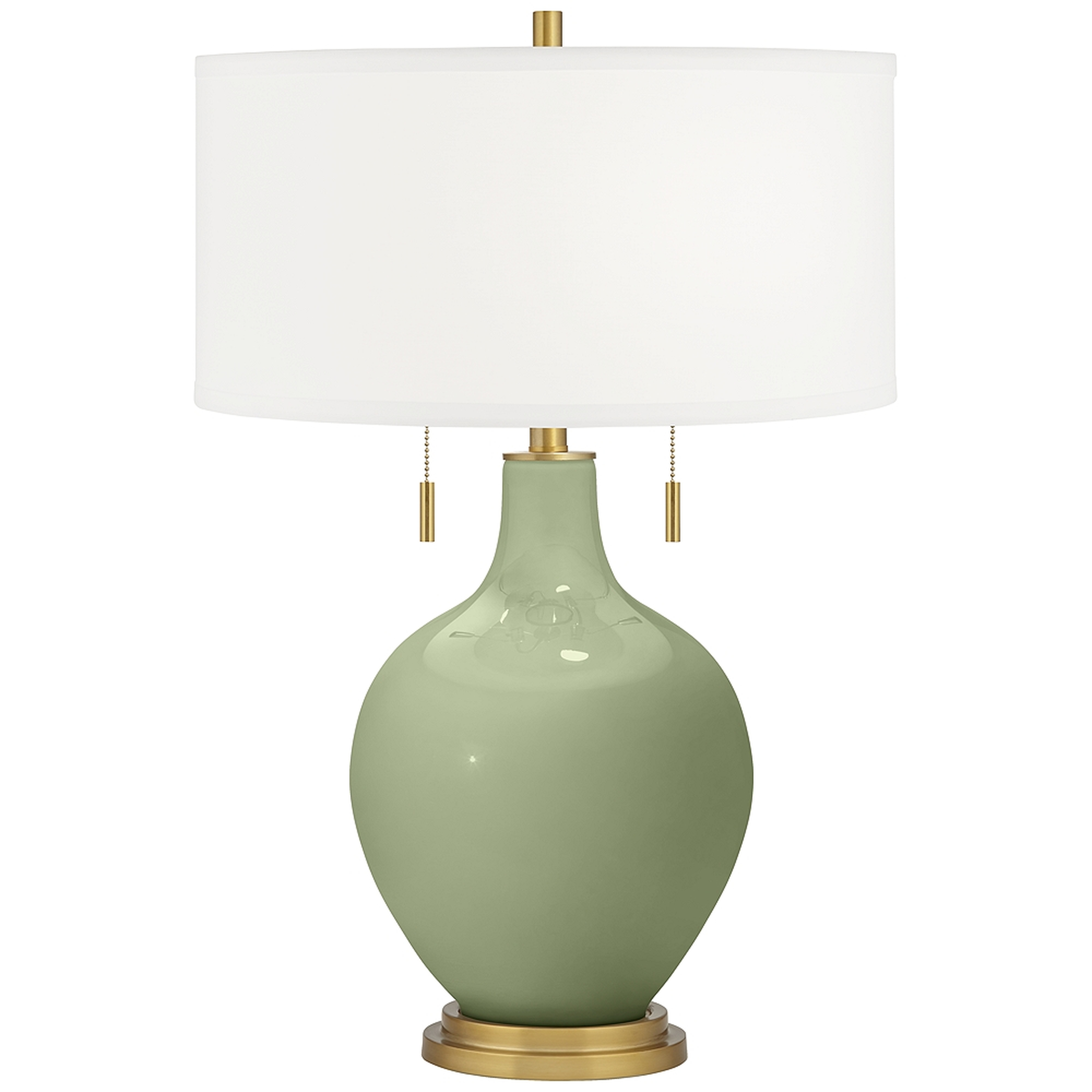 Majolica Green Toby Brass Accents Table Lamp - Style # 95P30 - Lamps Plus