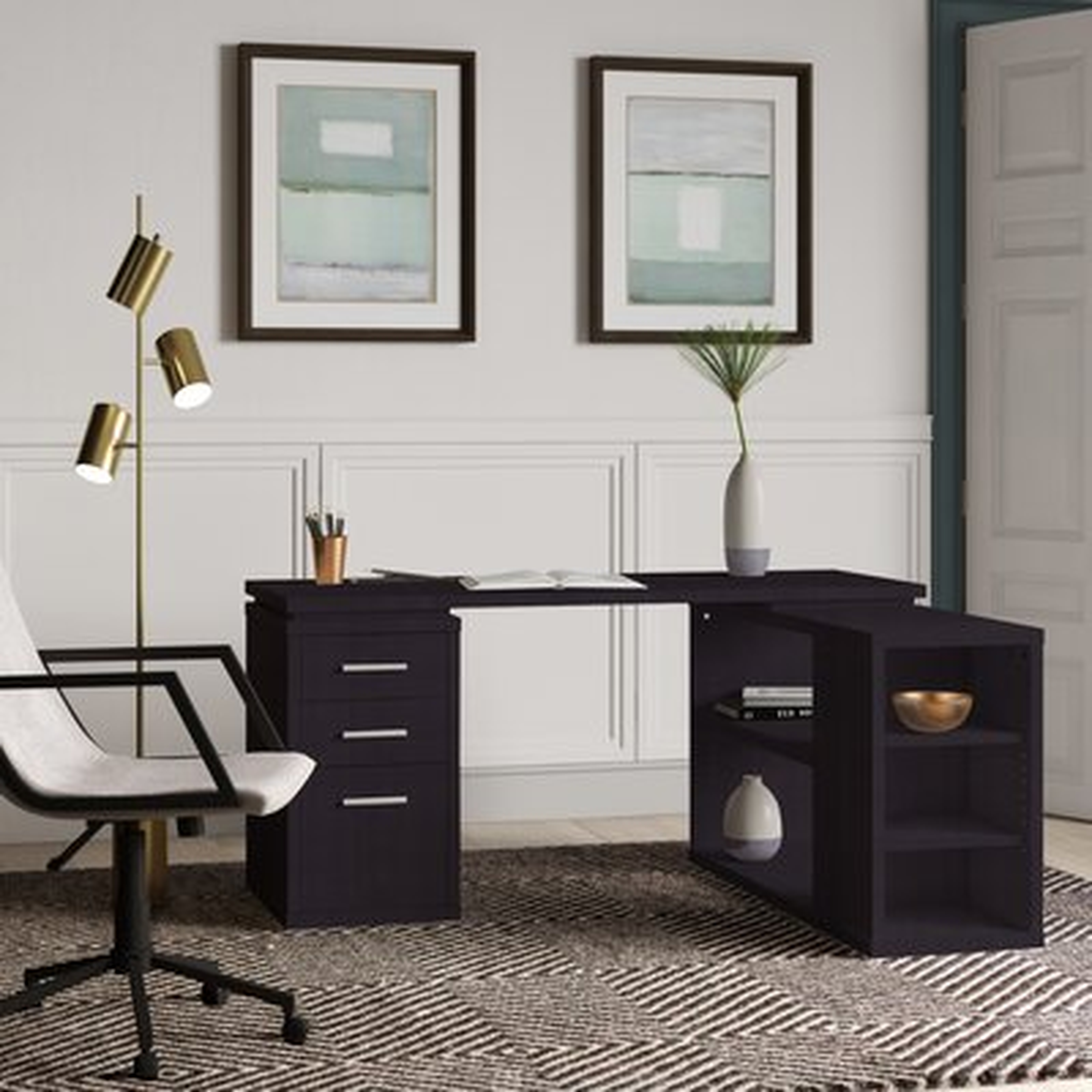 Senga L-Shape Executive Desk - Wayfair