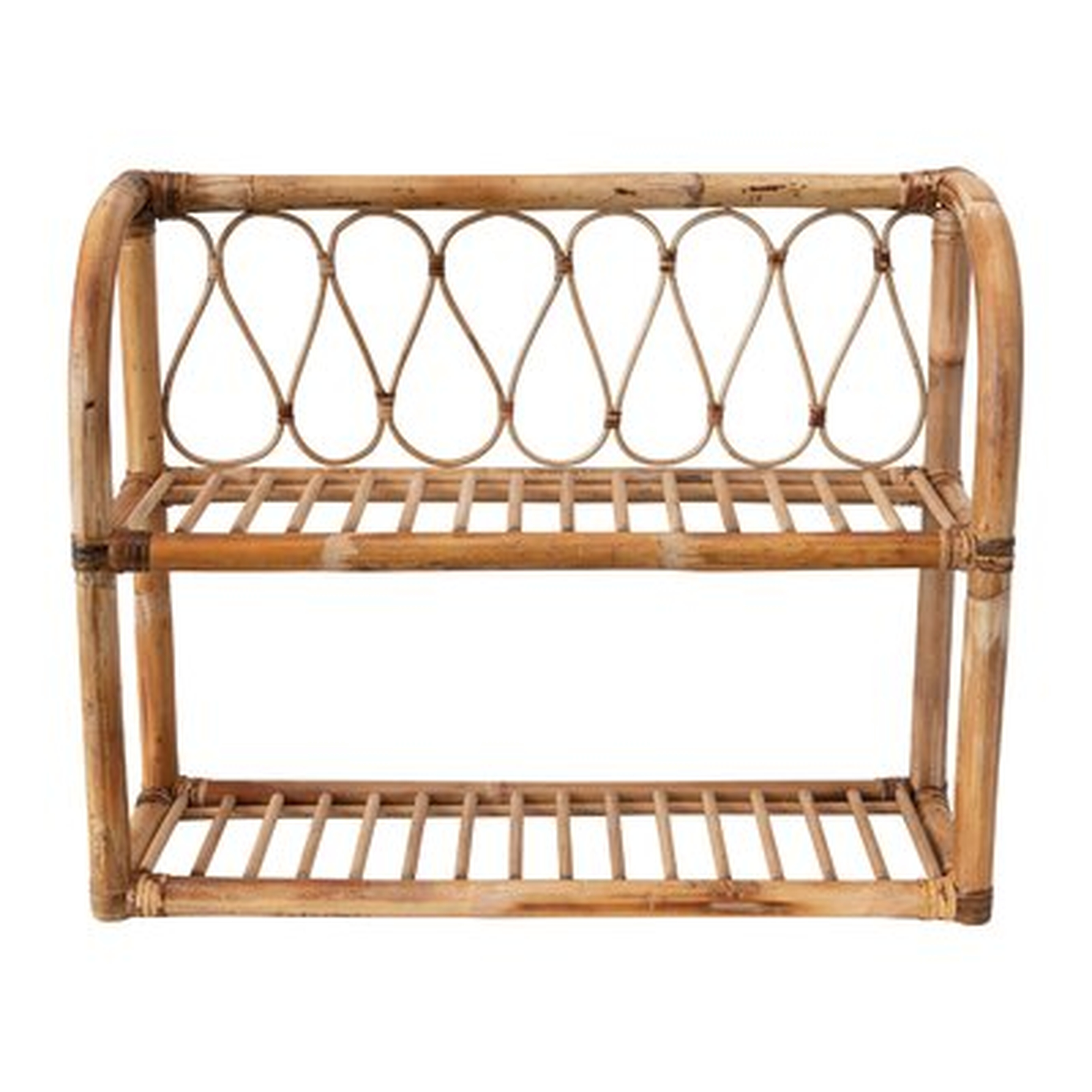Horrell Rattan Wall Shelf With 2 Shelves - Wayfair