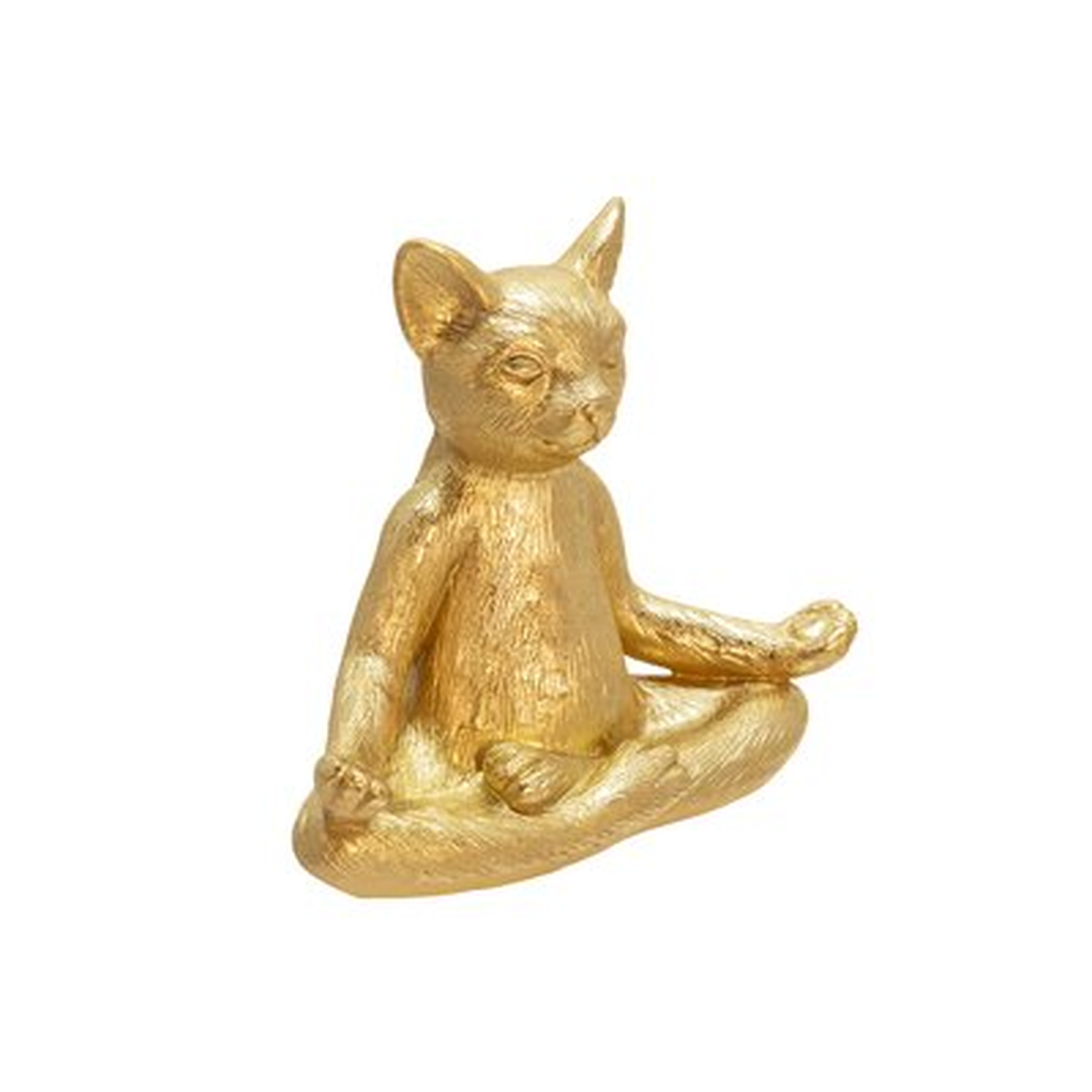 Polyresin Yoga Cat Figurine - Wayfair