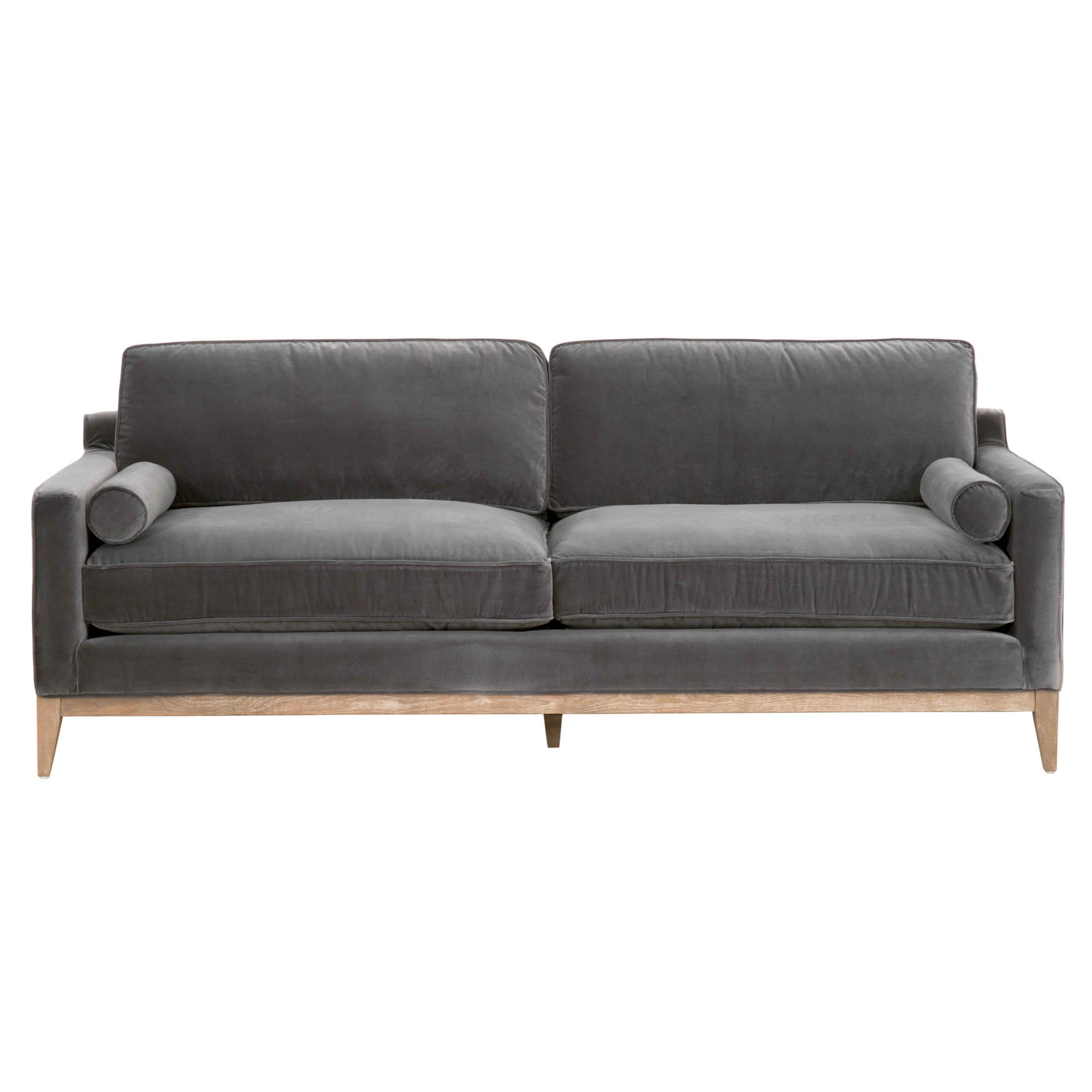 Parker Post Modern Sofa, Charcoal, 86" - Essentials for Living
