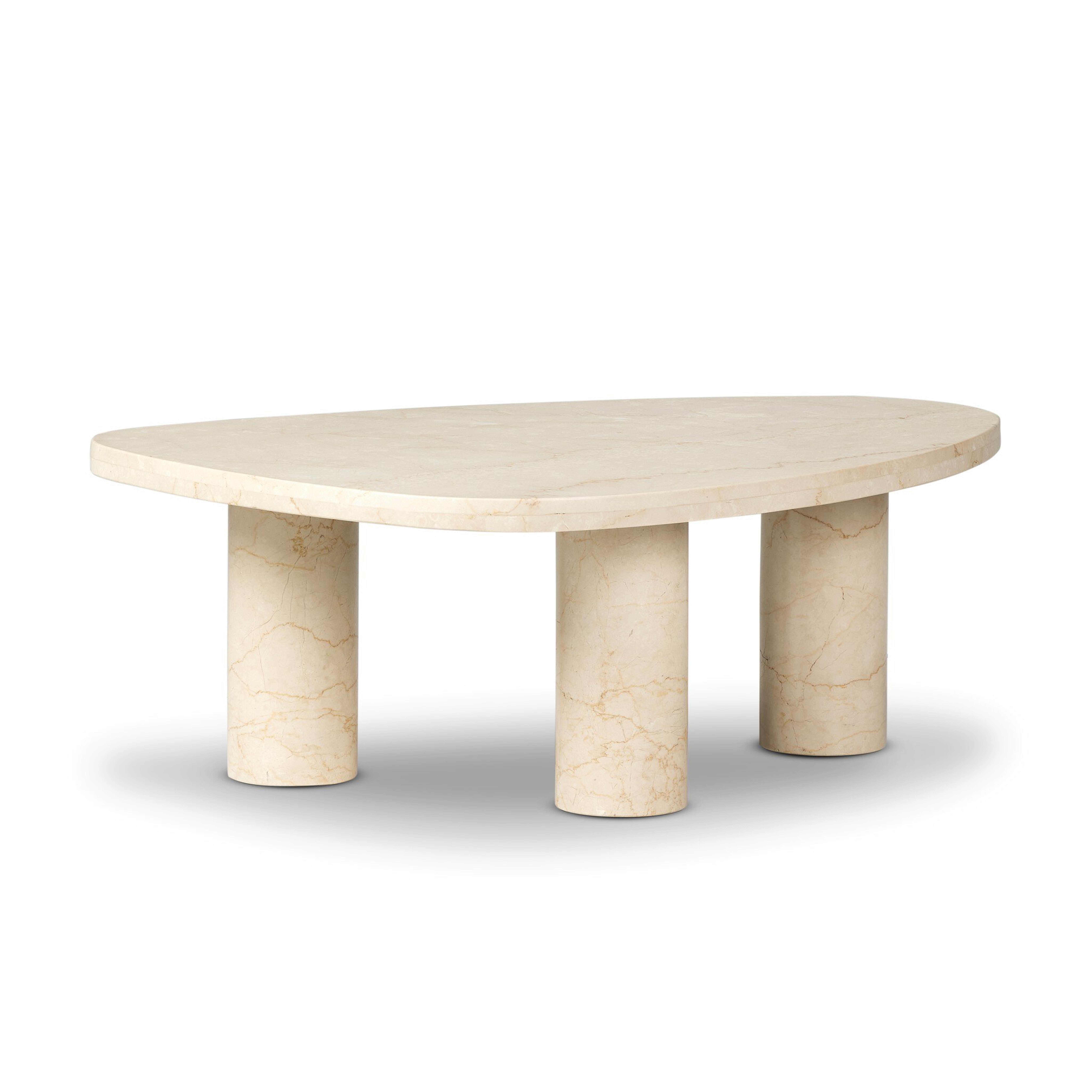 Zion Coffee Table - Cream Marble - Four Hands