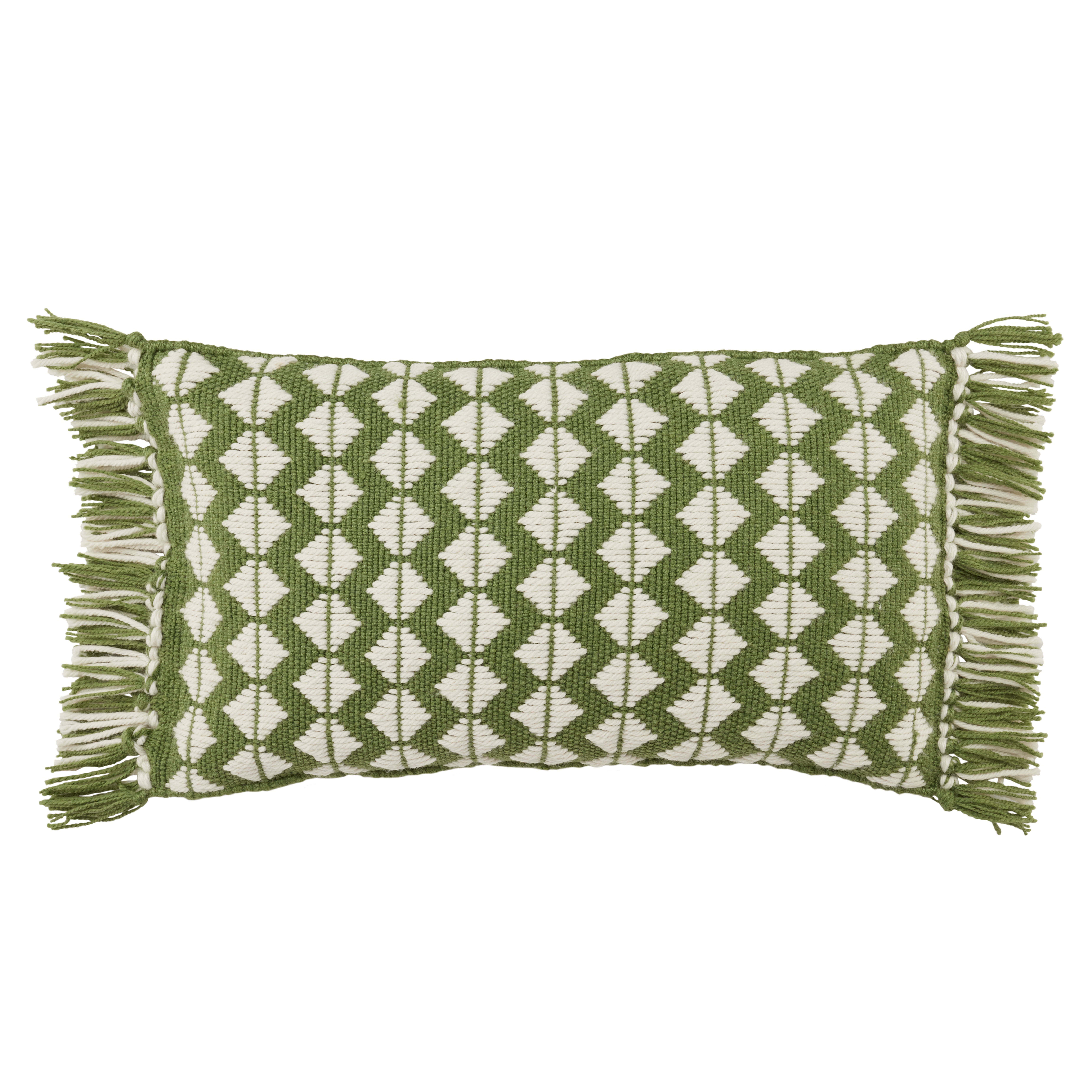 Design (US) Green 13"X21" Pillow I-O - Collective Weavers