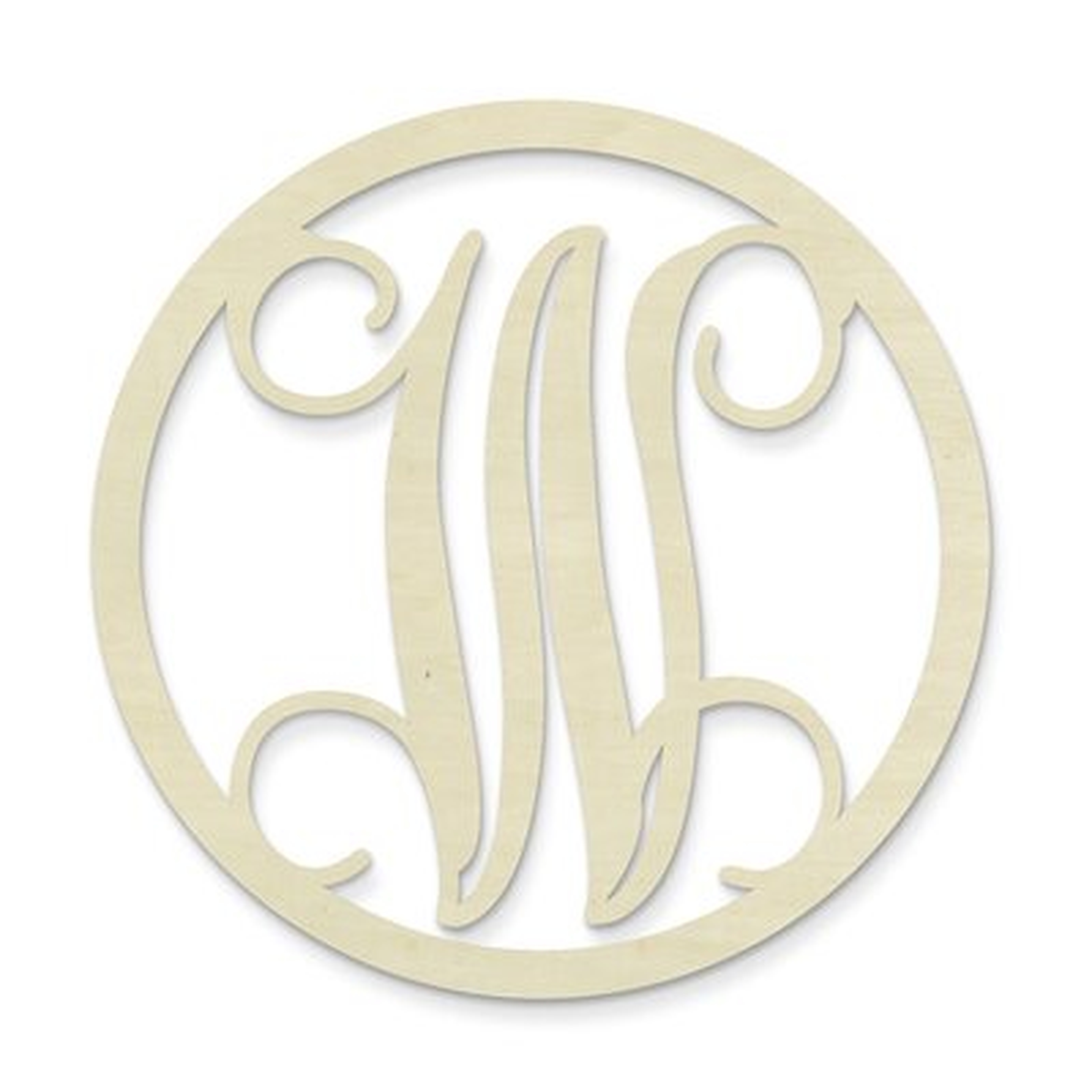 Westborough Single Letter Circle Monogram Hanging Initial - Wayfair