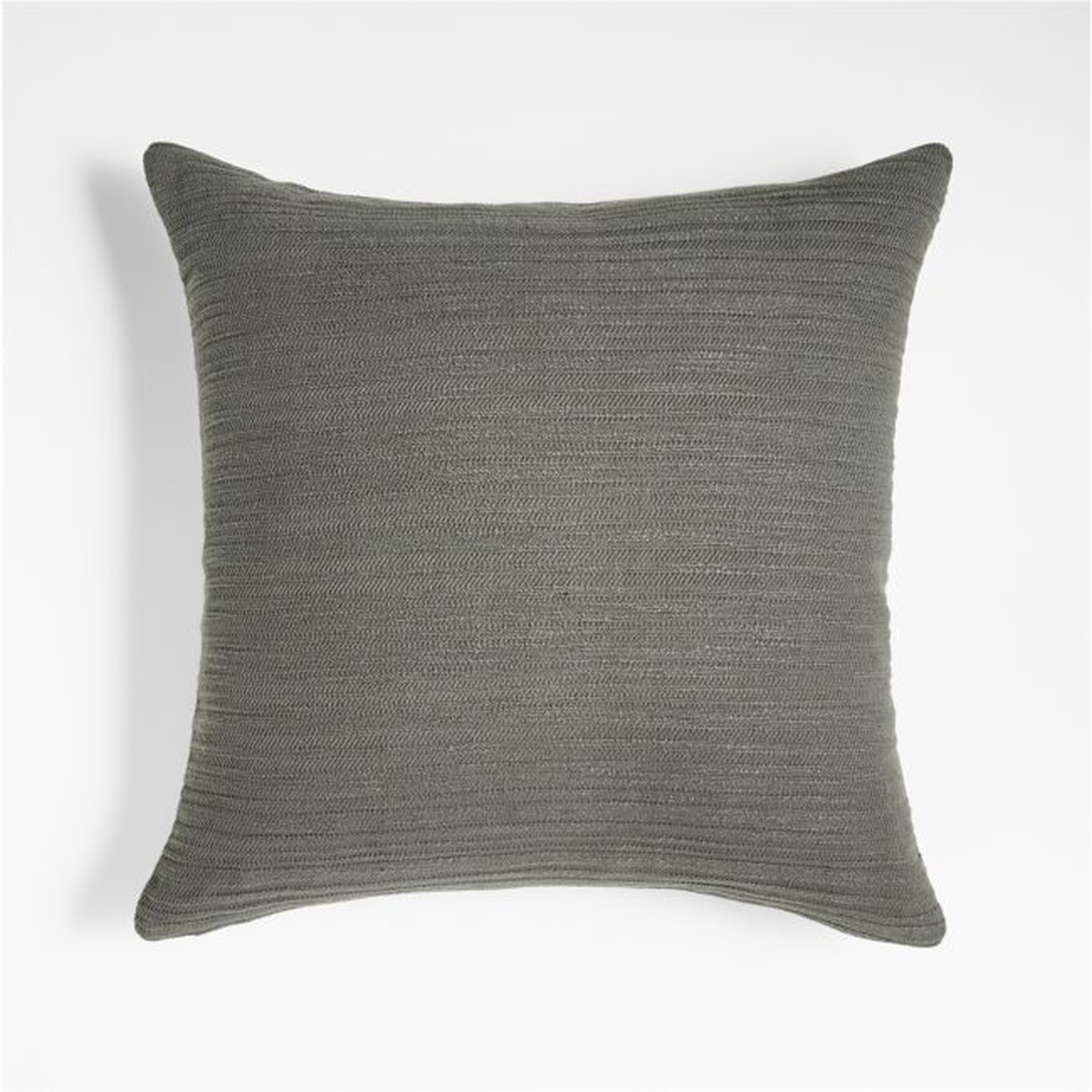 Correto 20" Dark Grey Textured Pillow Cover - Crate and Barrel