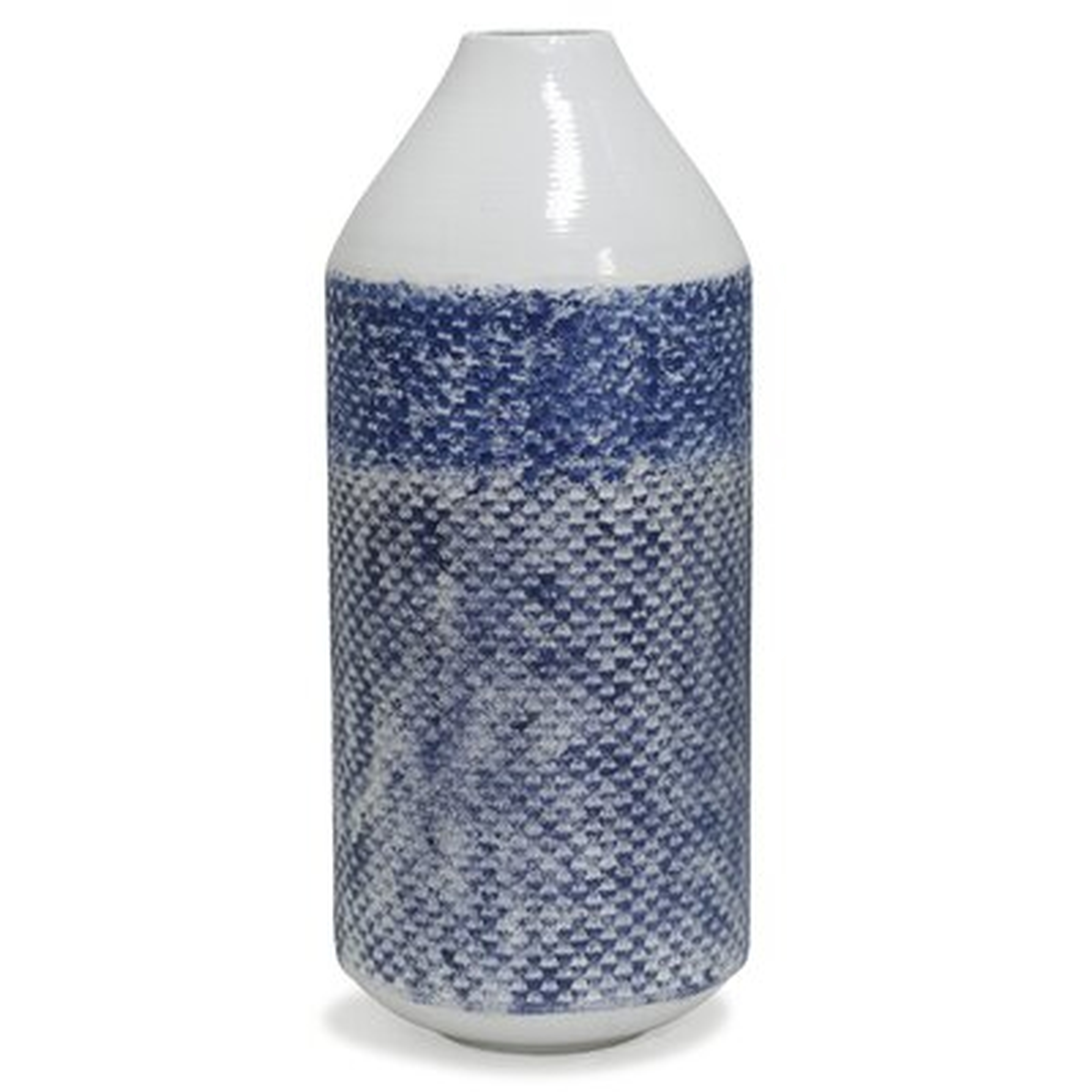 Cudney Checkered Cylinder Metal Floor Vase - Wayfair