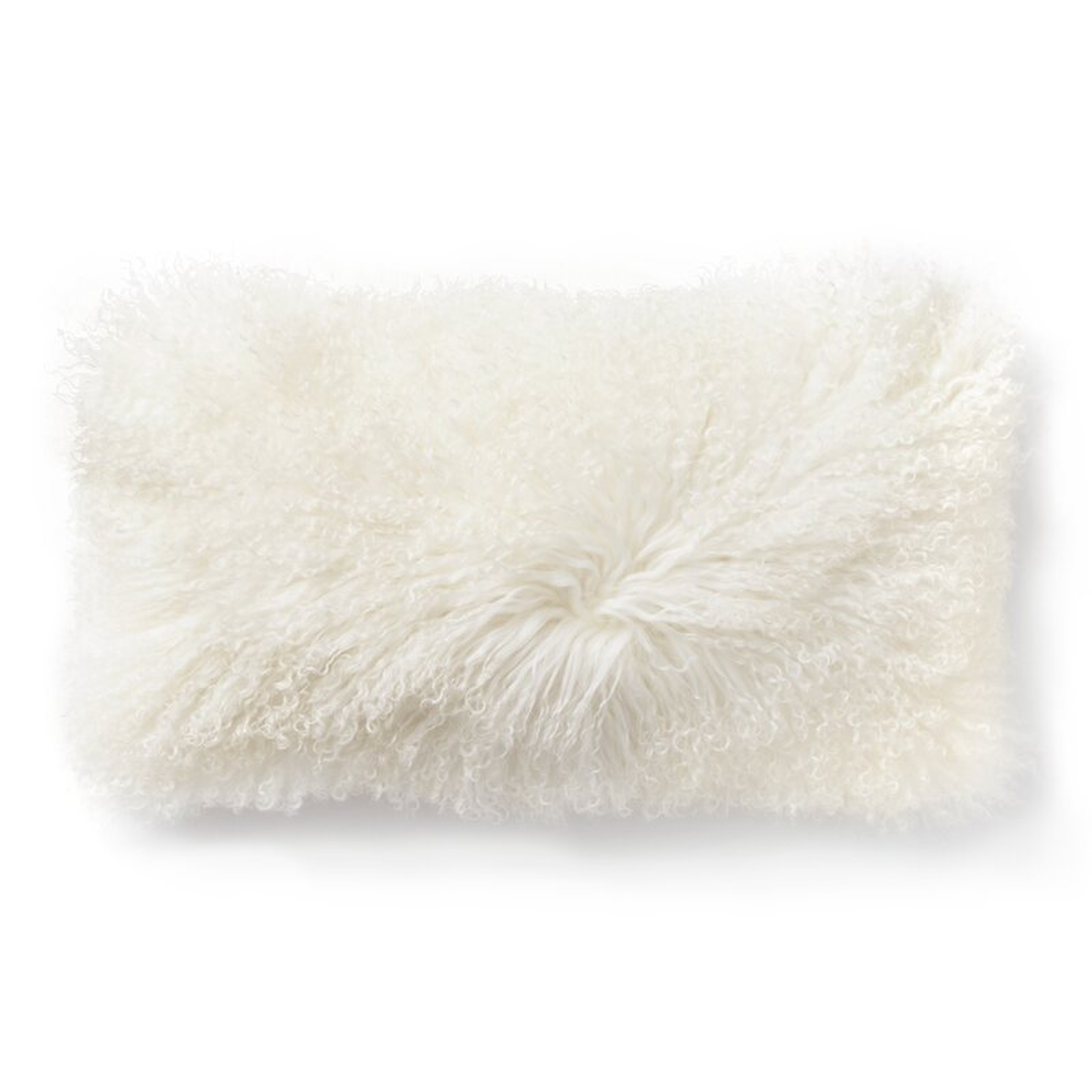 Donna Karan Flokati Wool Lumbar Pillow Color: Ivory - Perigold