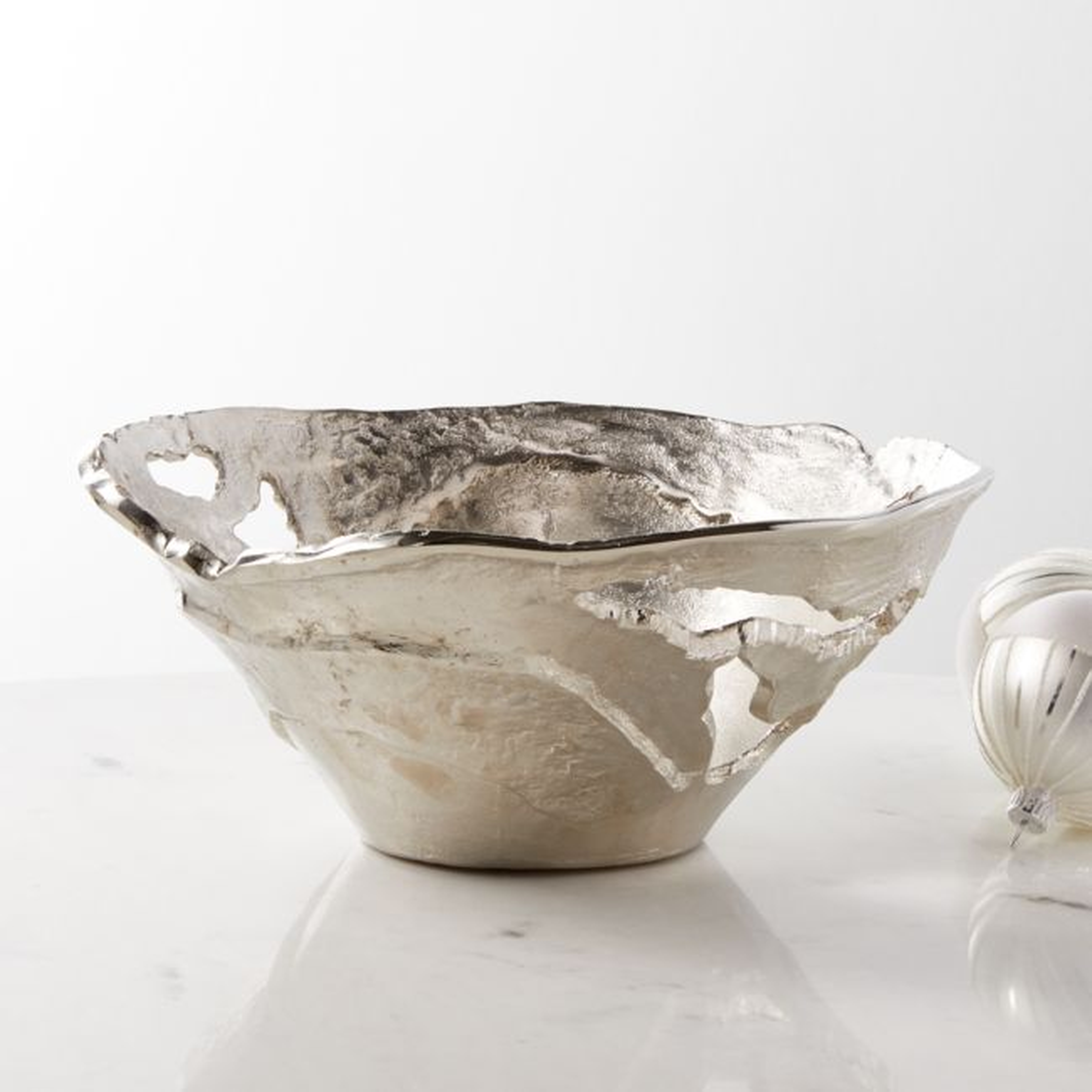 Hailey Deep Silver Decorative Bowl - Crate and Barrel