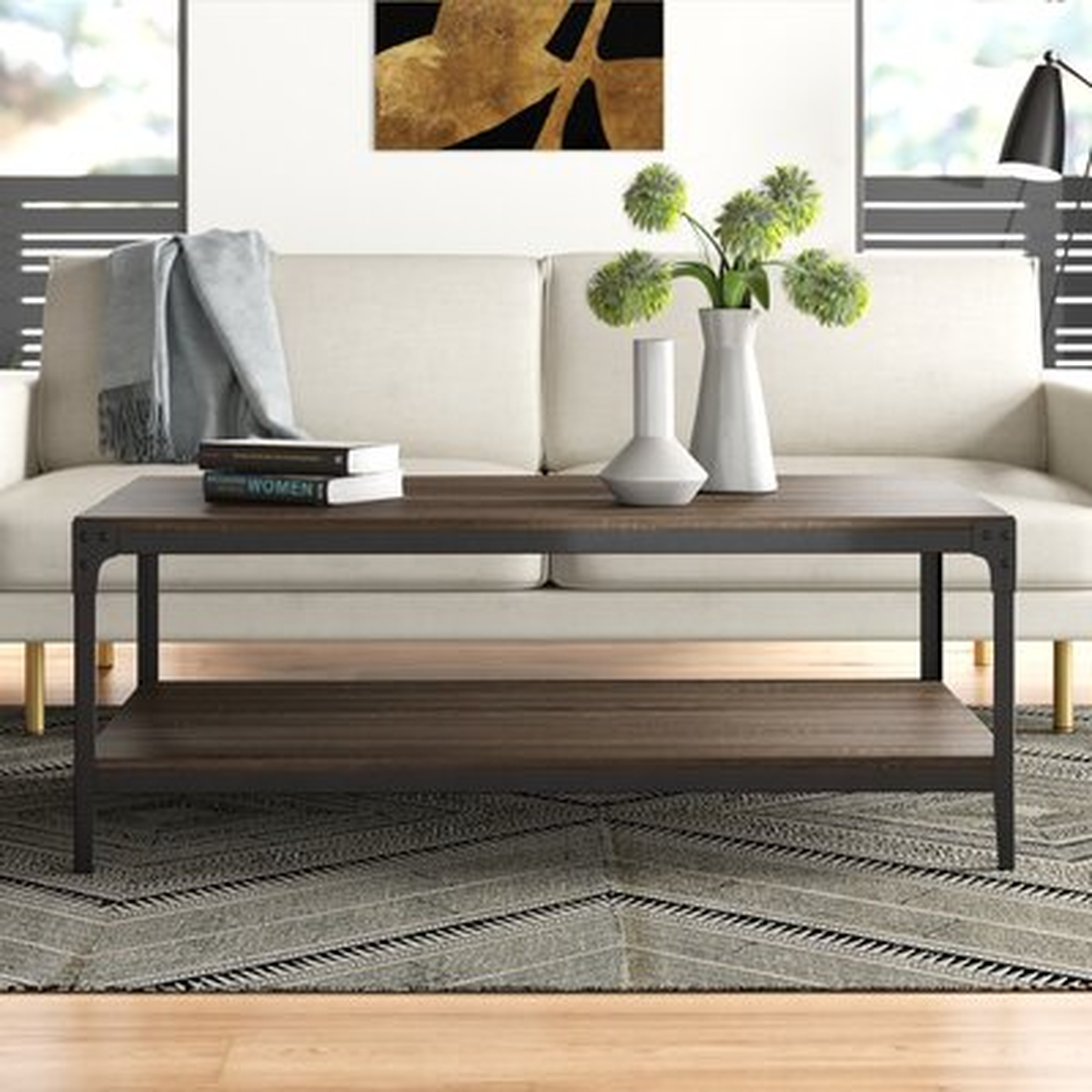 Cainsville 4 Legs Coffee Table with Storage - Wayfair