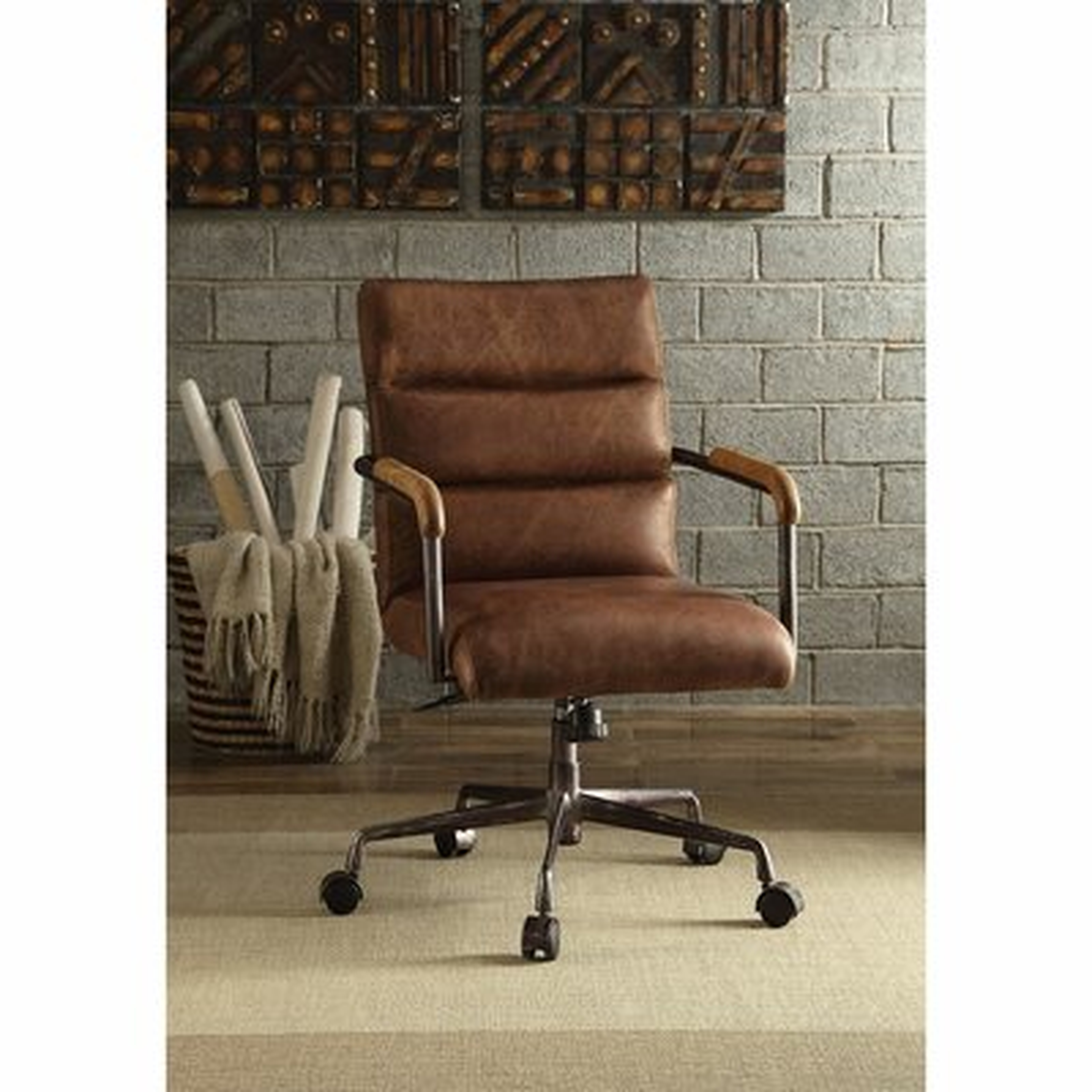 Harith Office Genuine Leather Task Chair - Wayfair