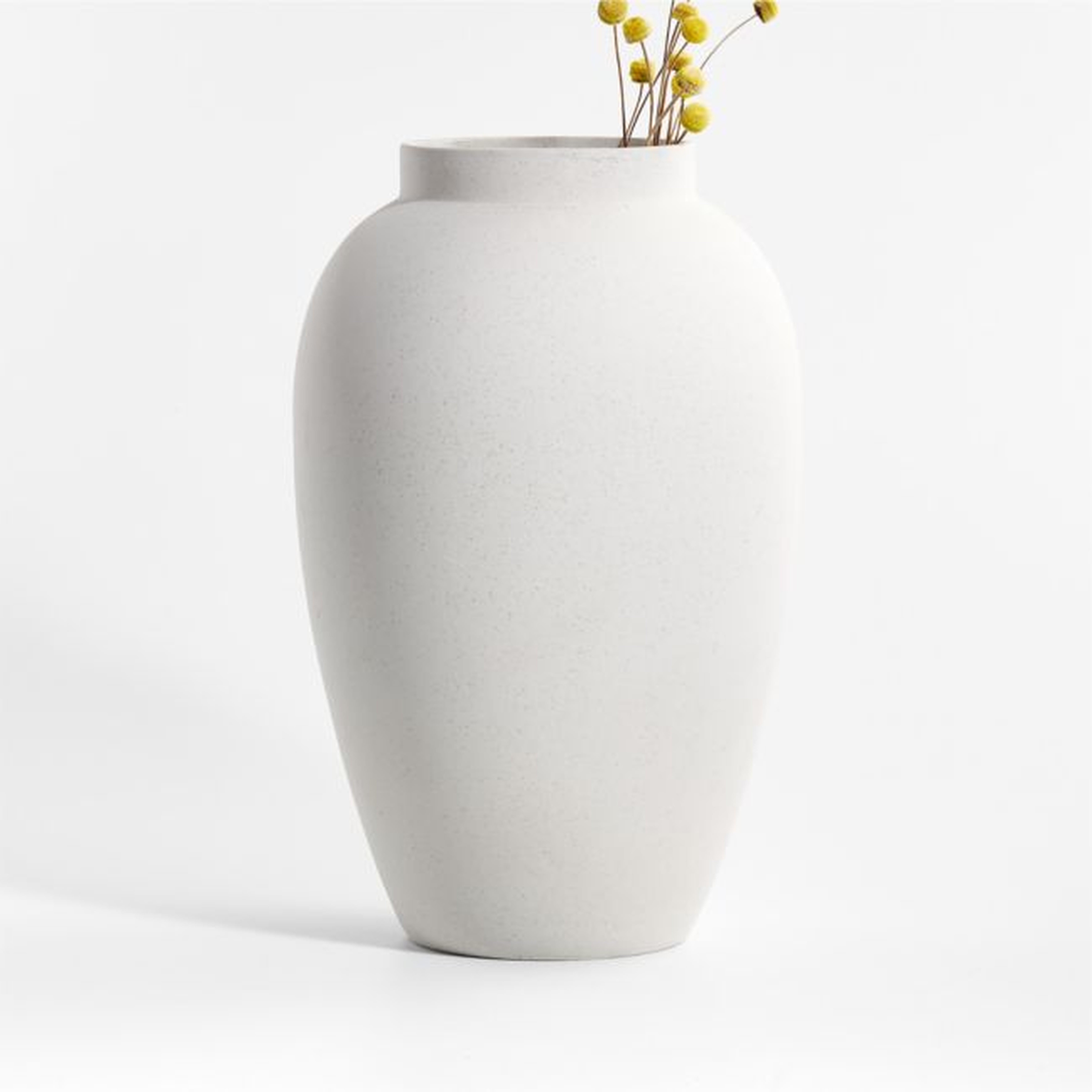Warrick White Vase 14" - Crate and Barrel