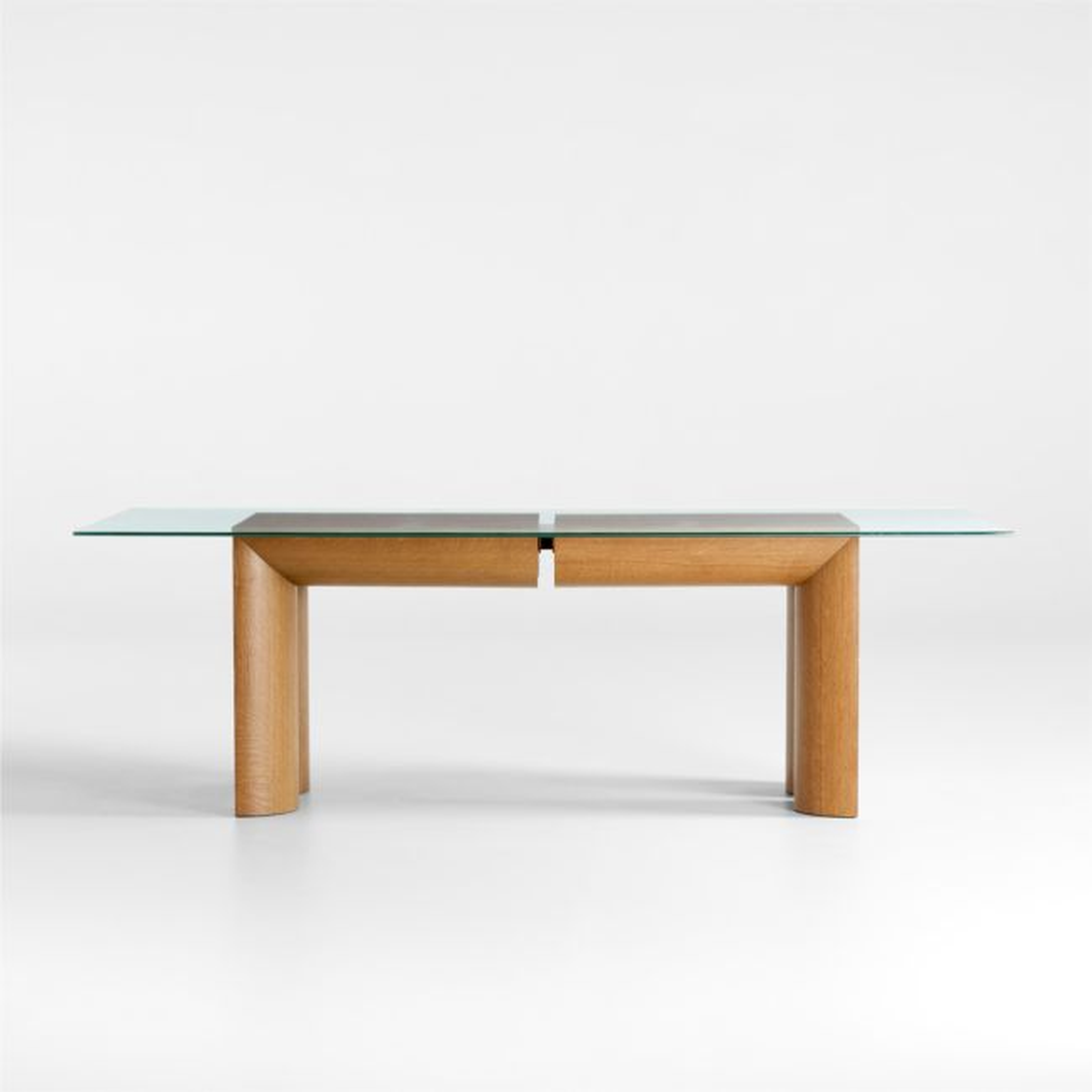 Emma Wood and Glass-Top Dining Table - Crate and Barrel