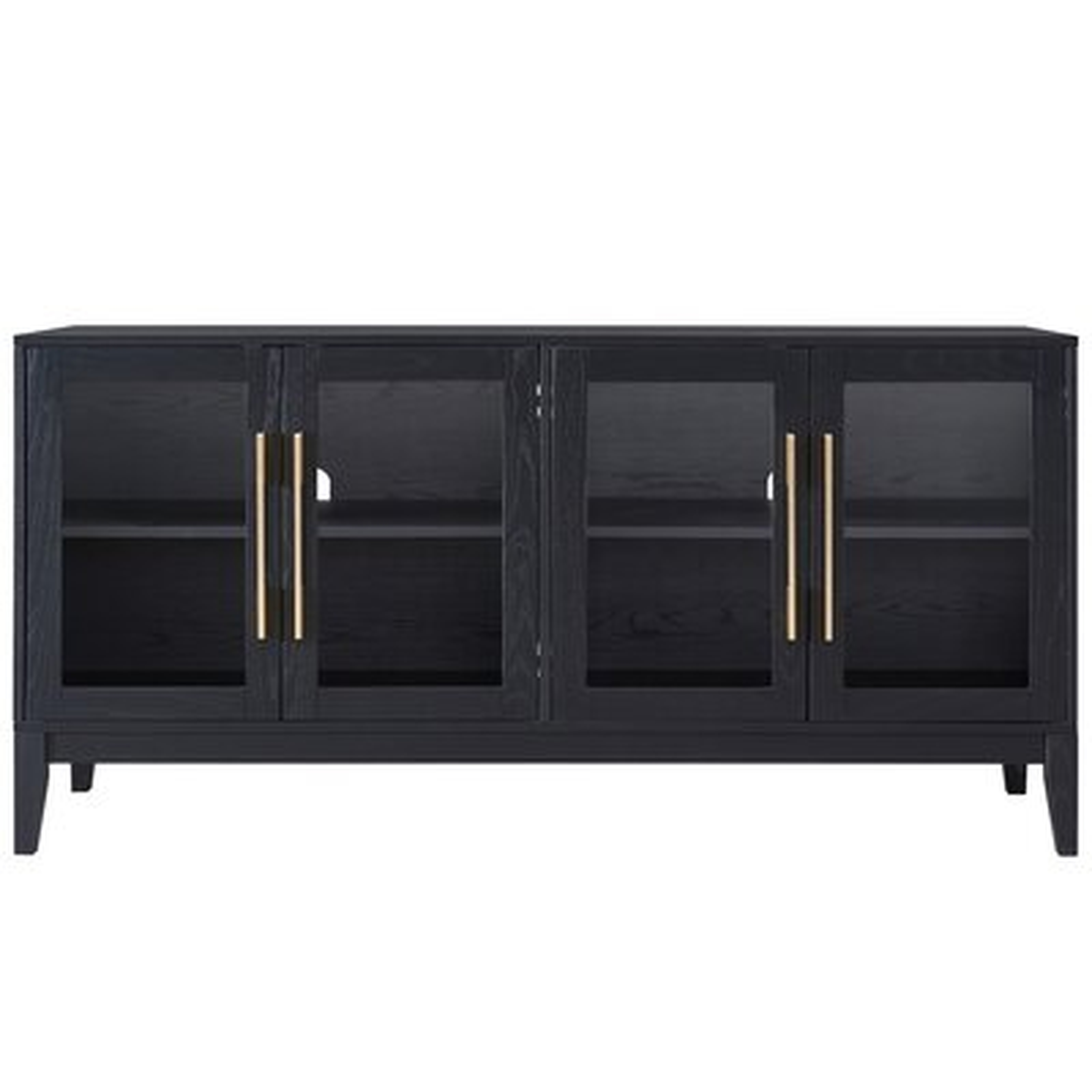 Modern Style Entryway Cabinet, Classic Black, 60" - Wayfair
