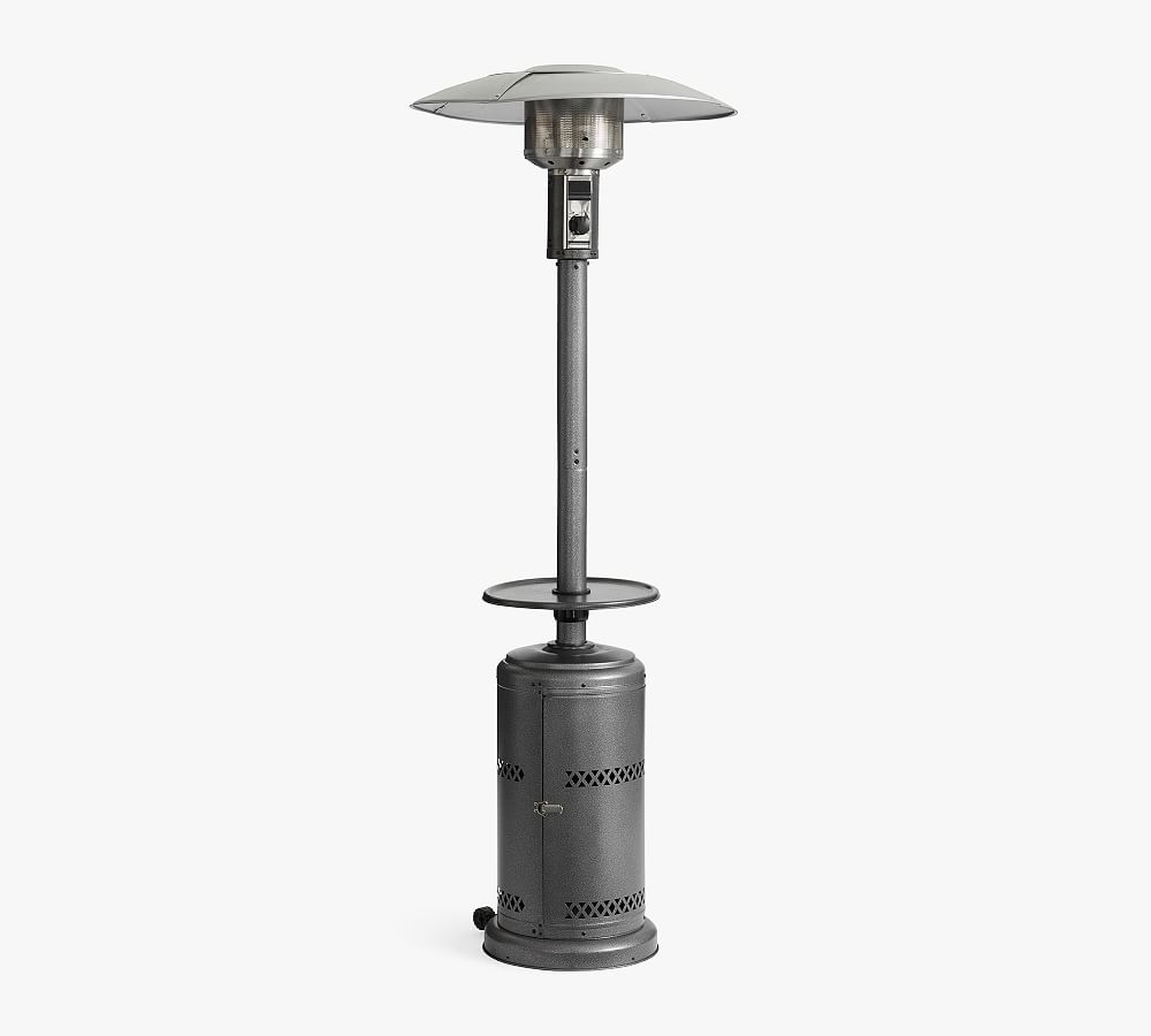 Standing Natural Gas Outdoor Heater, Silver - Pottery Barn