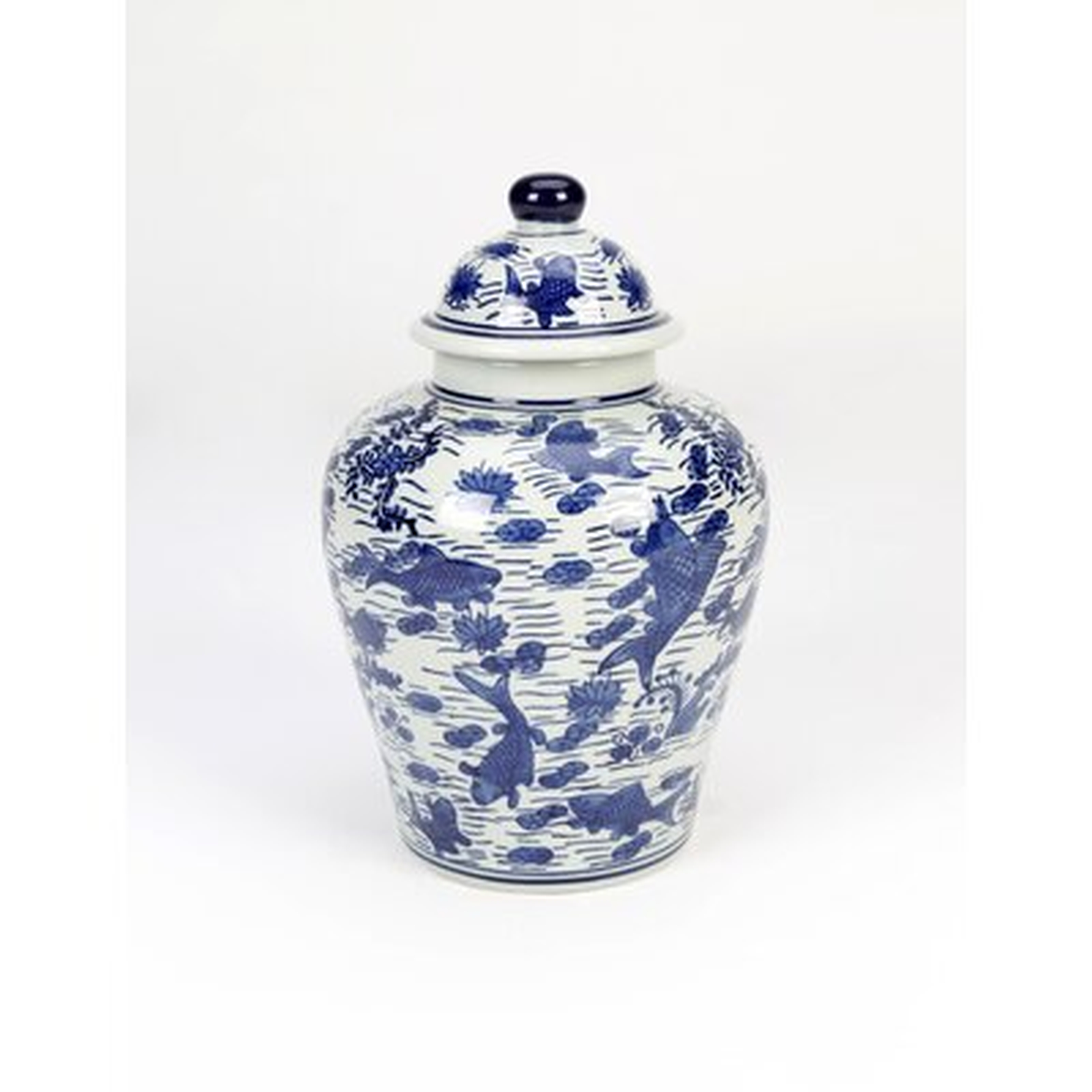 Blue 10'' Porcelain Ginger Jar - Wayfair