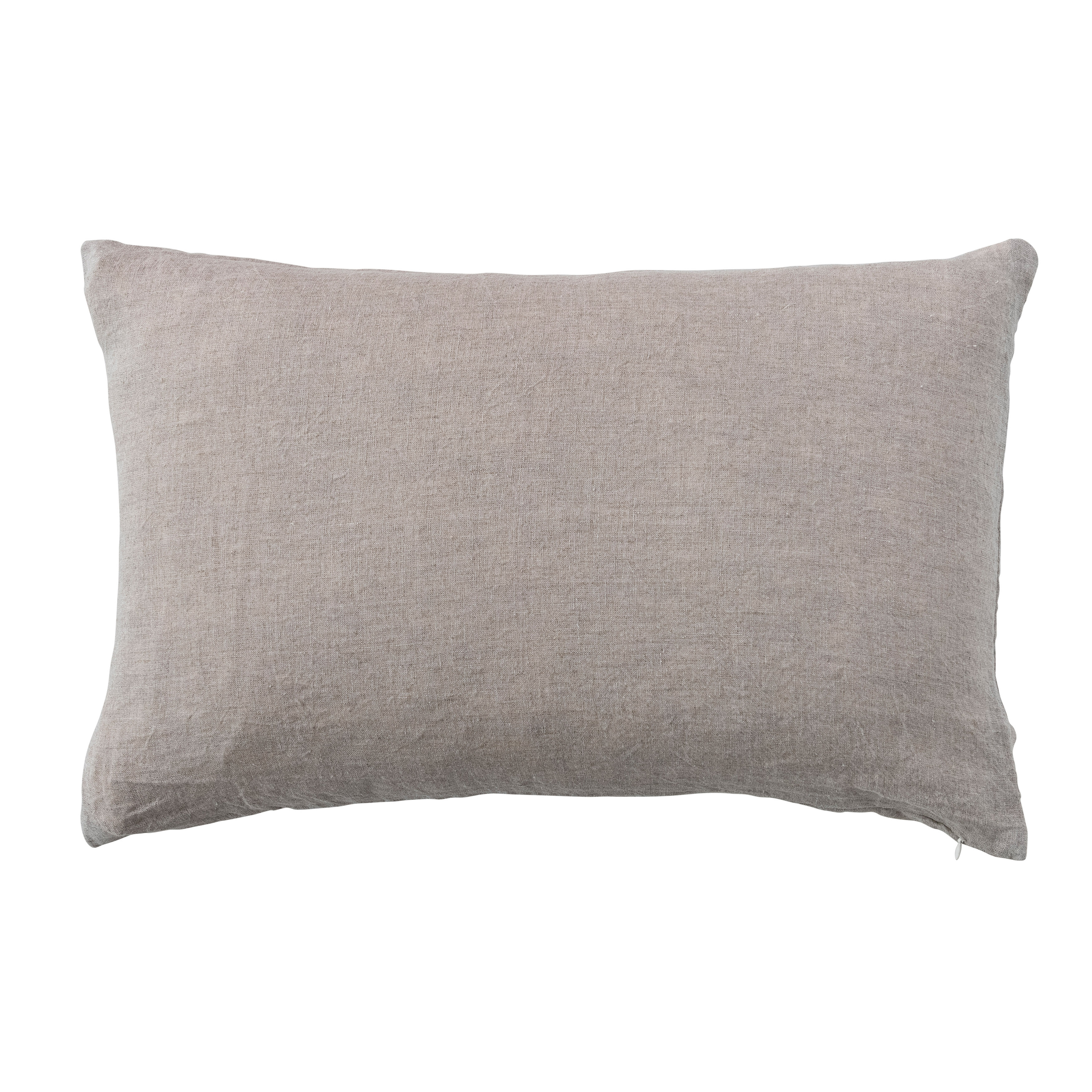 24 Inches Stonewashed Linen Lumbar Pillow, Natural - Creative Co-Op