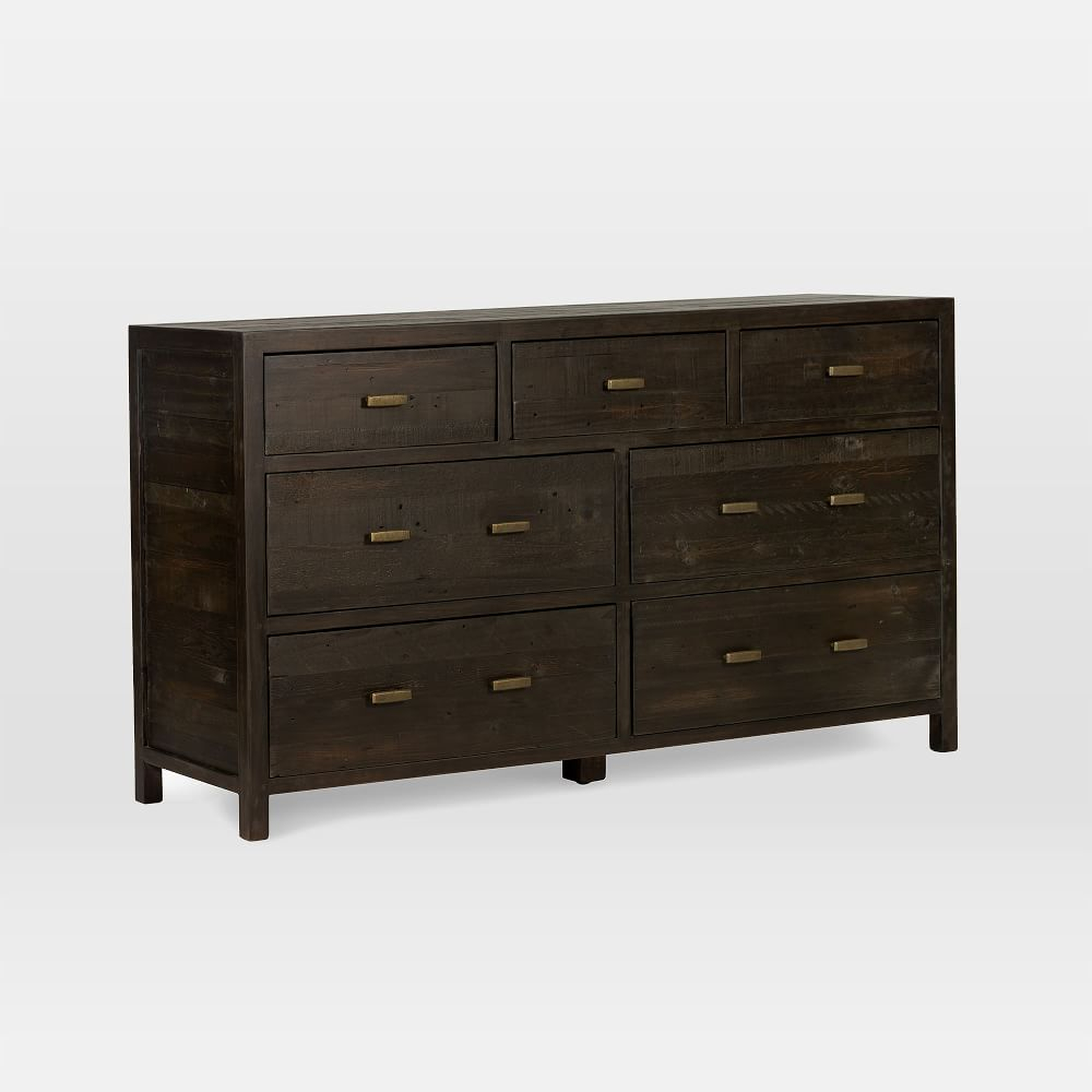 Modern Mixed Reclaimed Wood 7-Drawer Dresser, Dark Carbon - West Elm