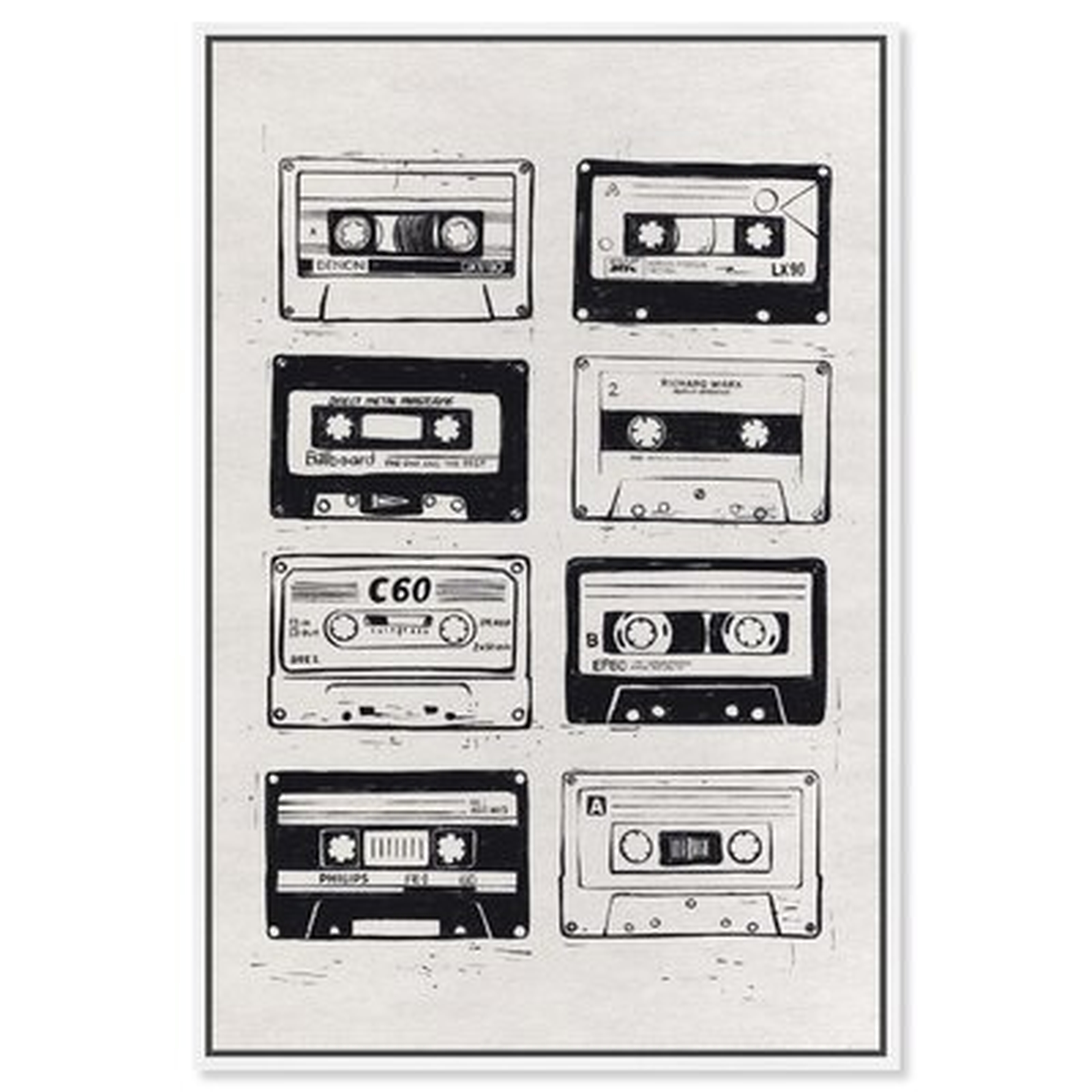 Music And Dance 'My Cassettes In Ink' DJ By Oliver Gal Wall Art Print - Wayfair