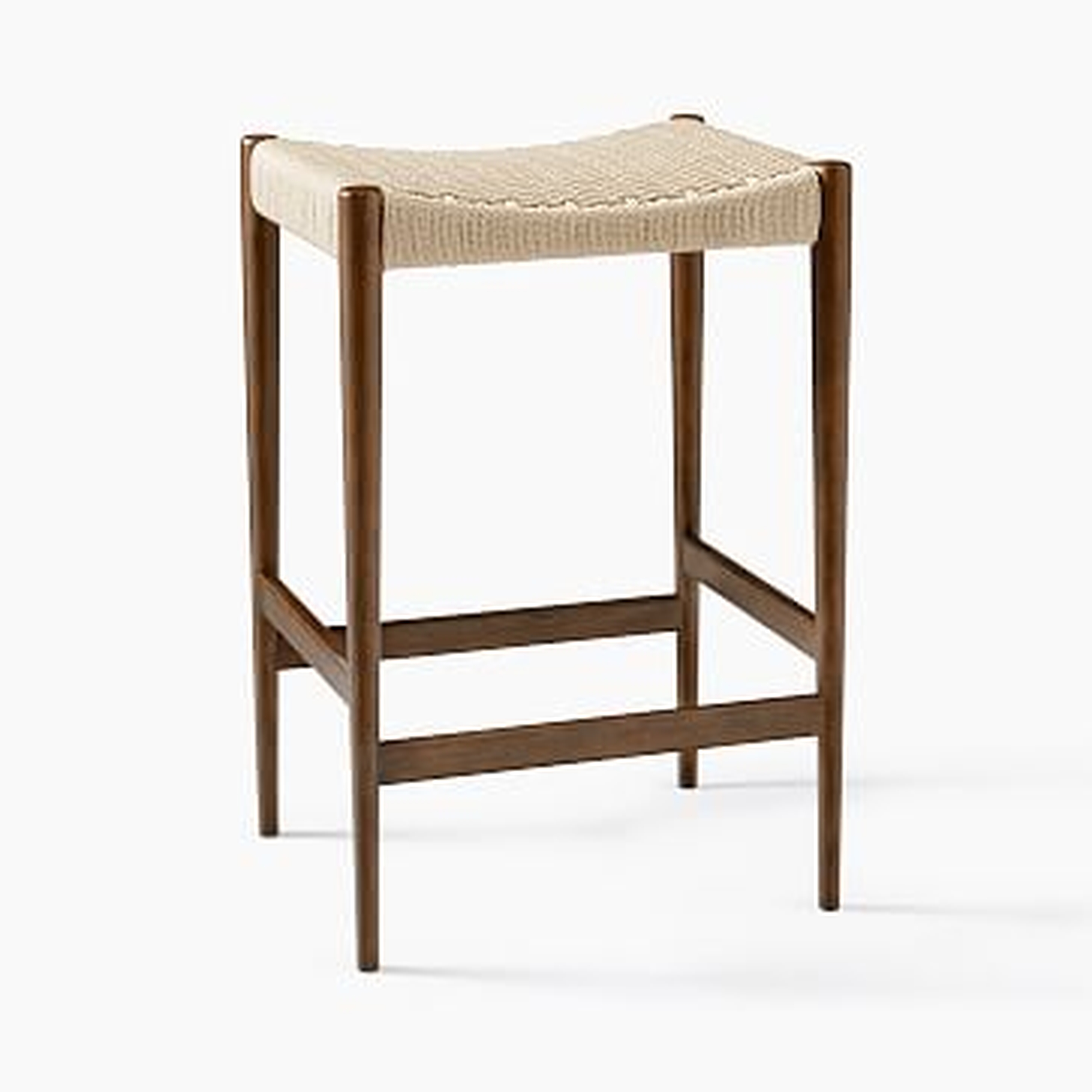 Holland Backless Counter Stool, Natural, Cord - West Elm