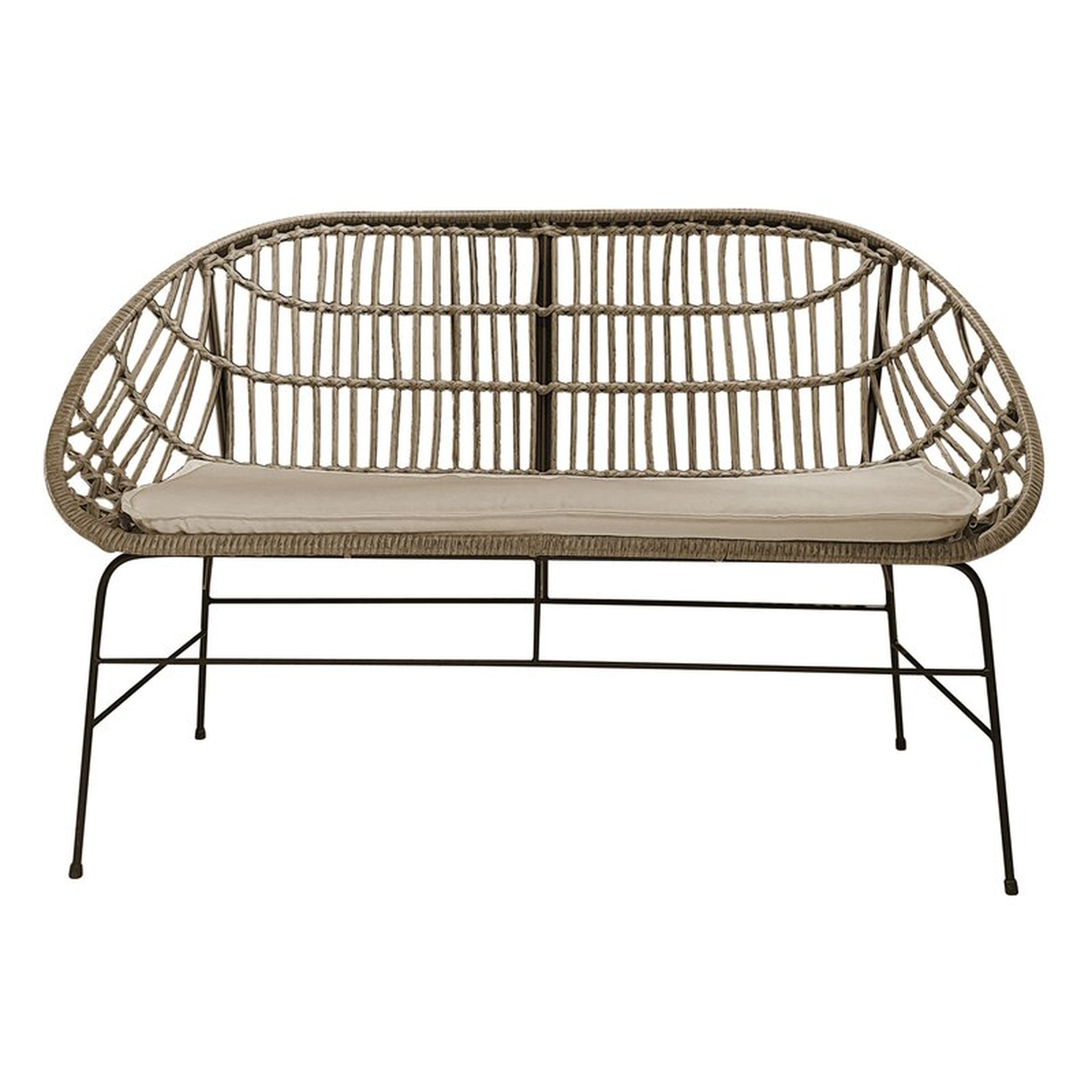 Delilah 51.2'' Wide Outdoor Loveseat with Cushions - Wayfair