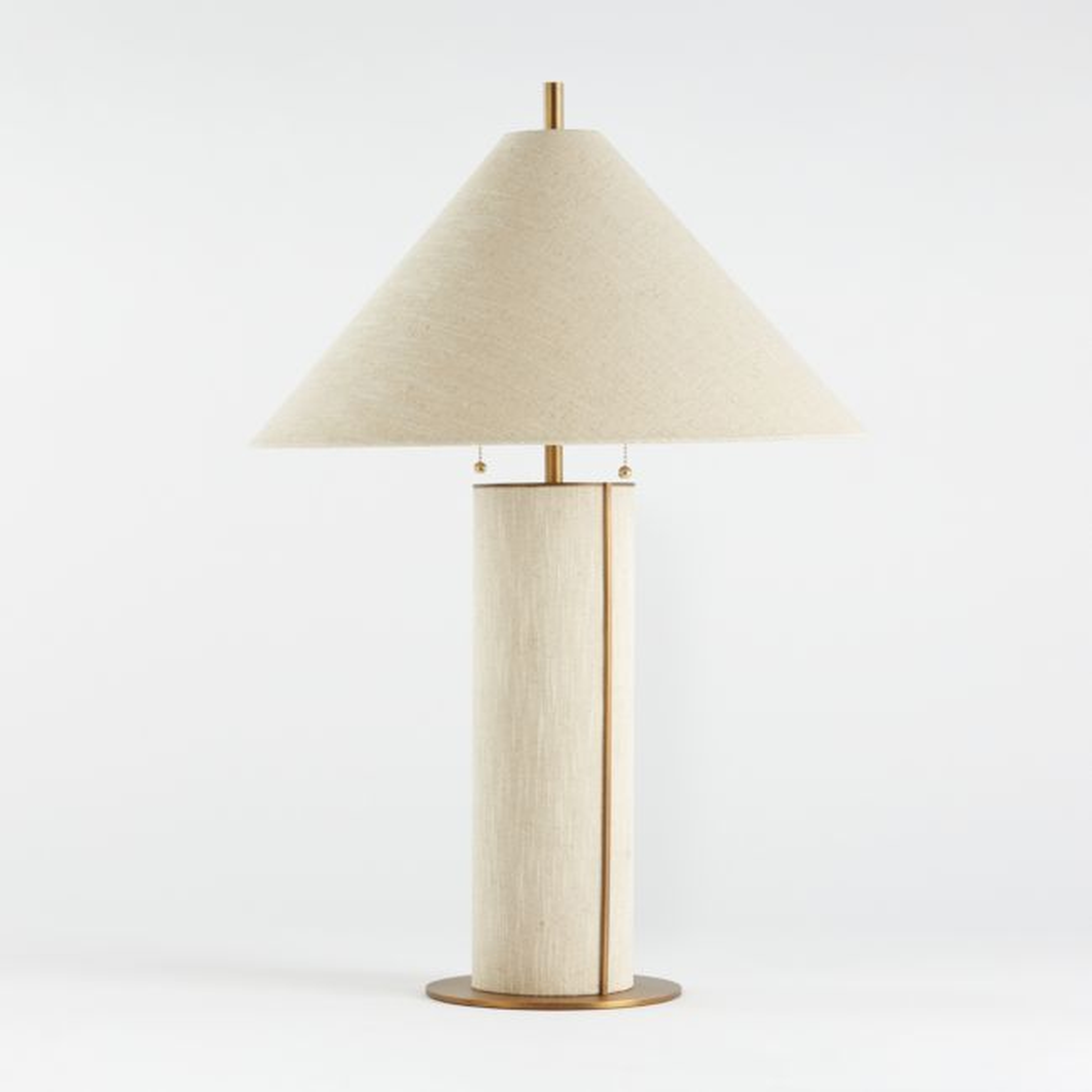 Remi Natural Linen Table Lamp - Crate and Barrel