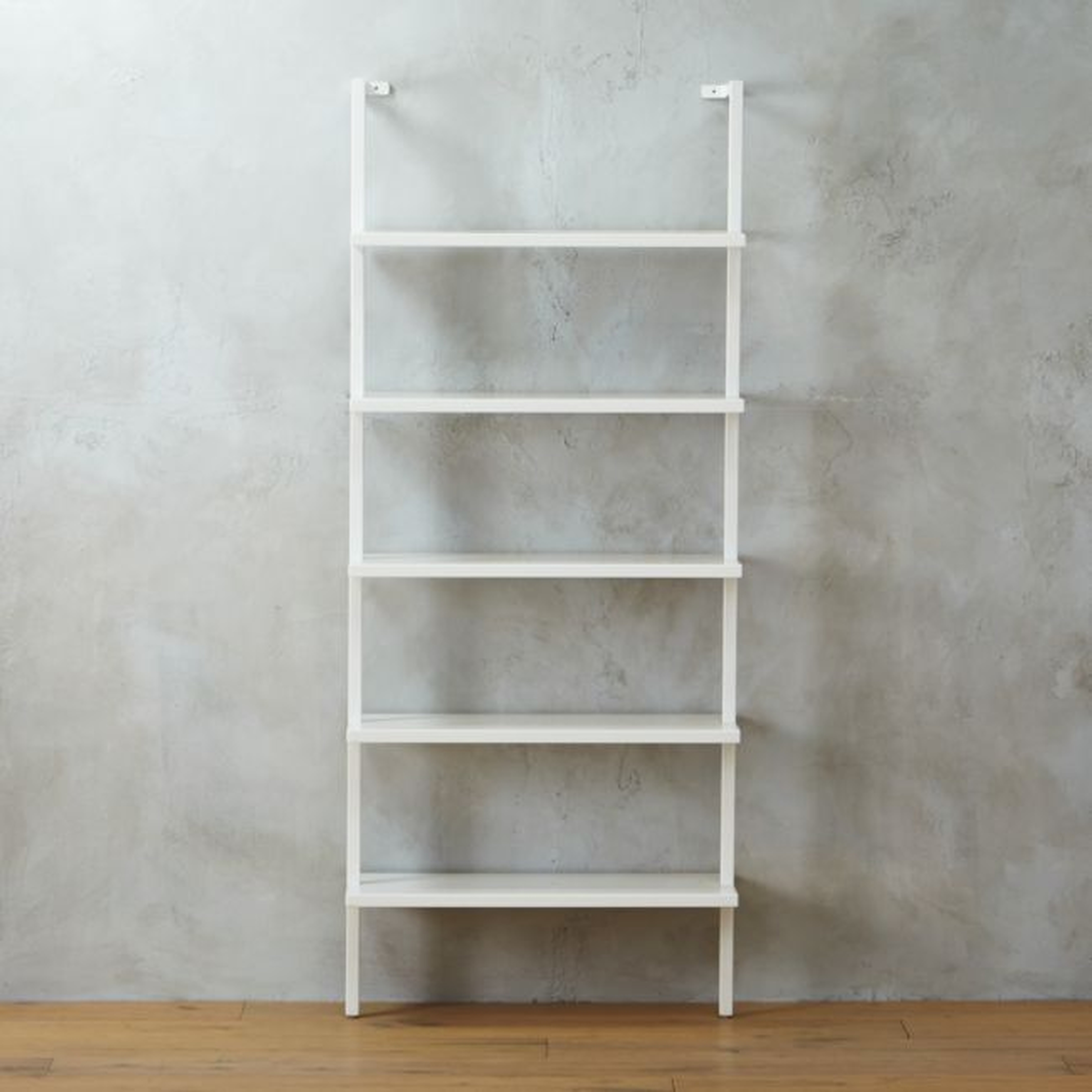 Stairway 72.5" White Metal Wall Mount Bookcase - CB2