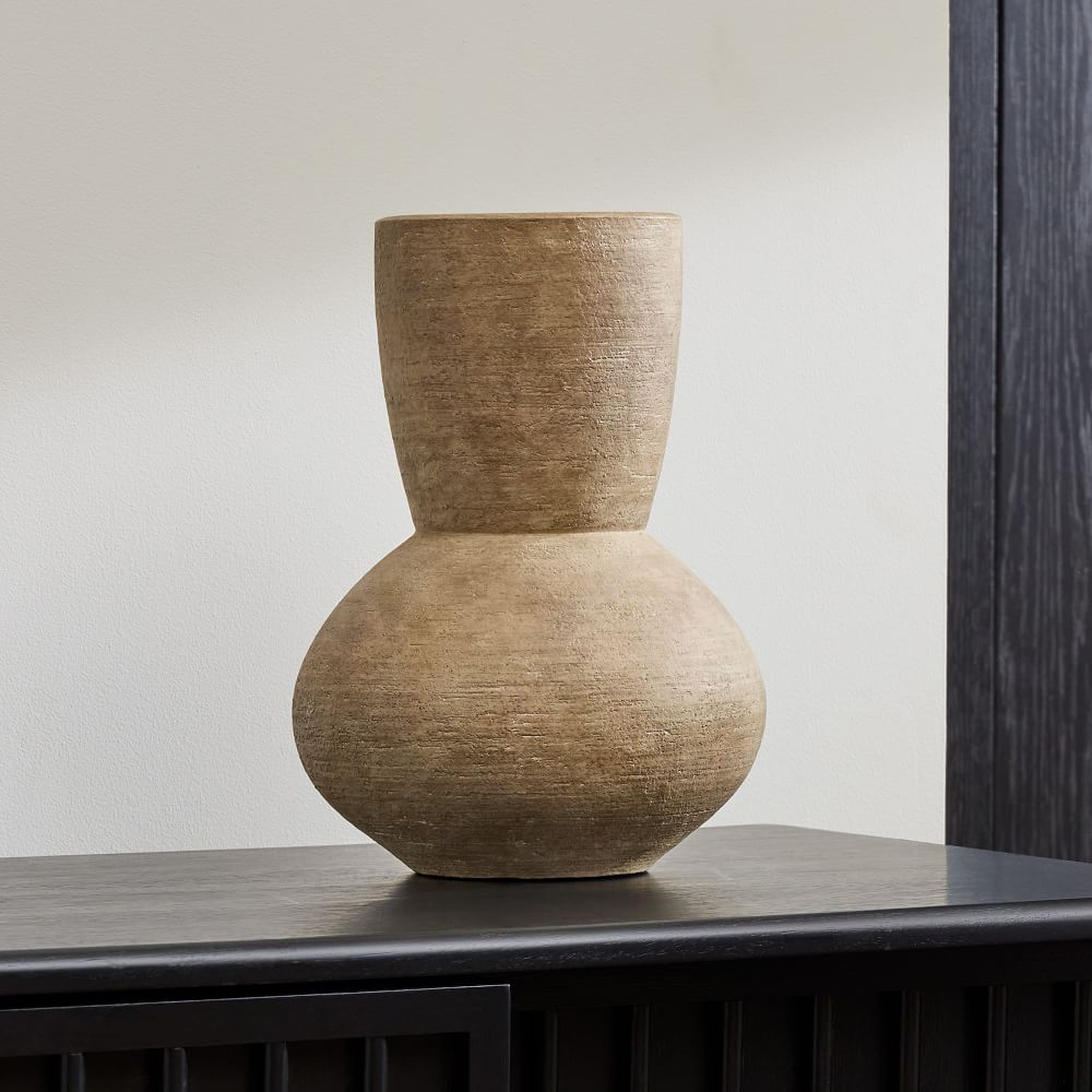 Shape Studies Vases, Vase, Sand, Ceramic, Medium Bottle - West Elm