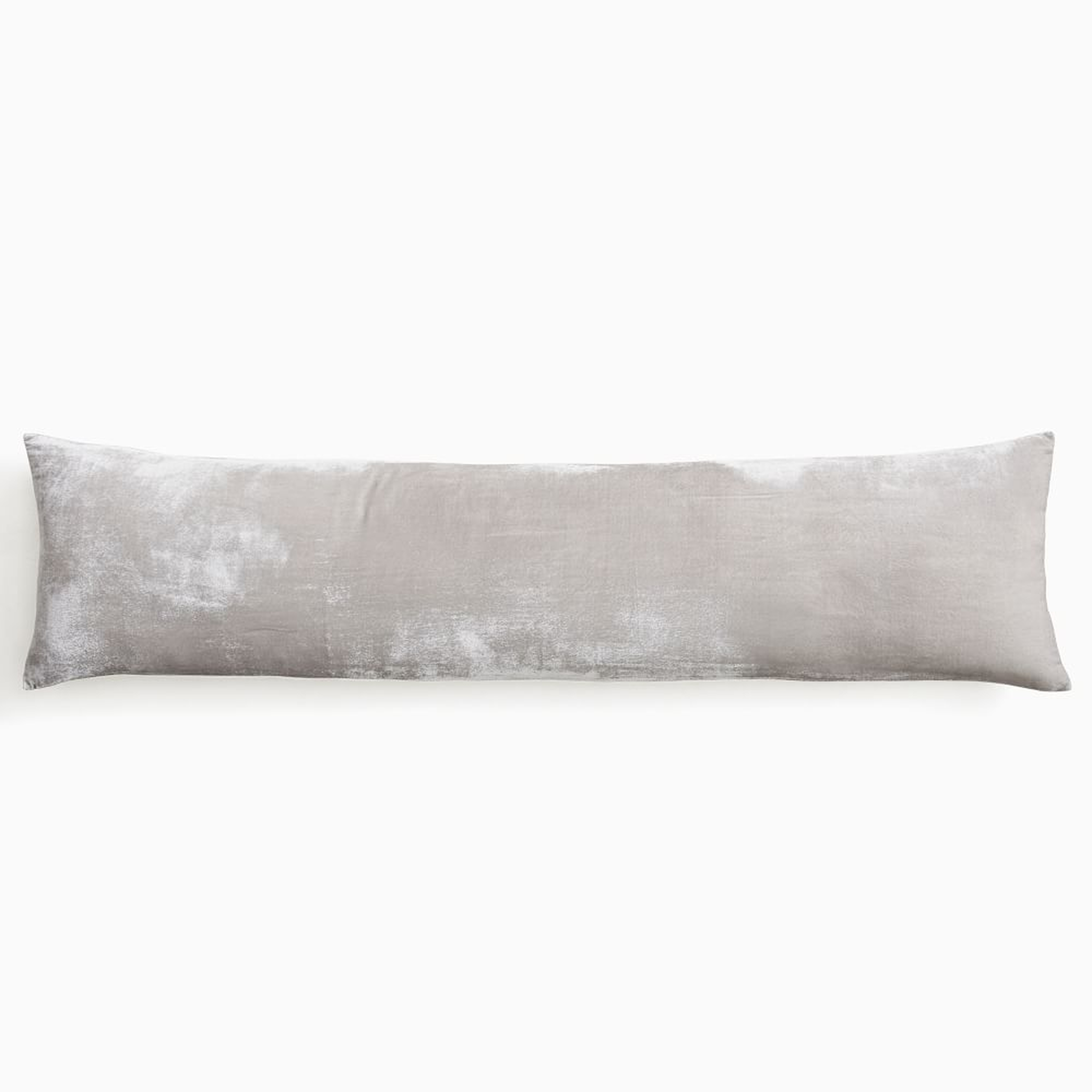 Lush Velvet Pillow Cover, 12"x46", Pearl Gray - West Elm